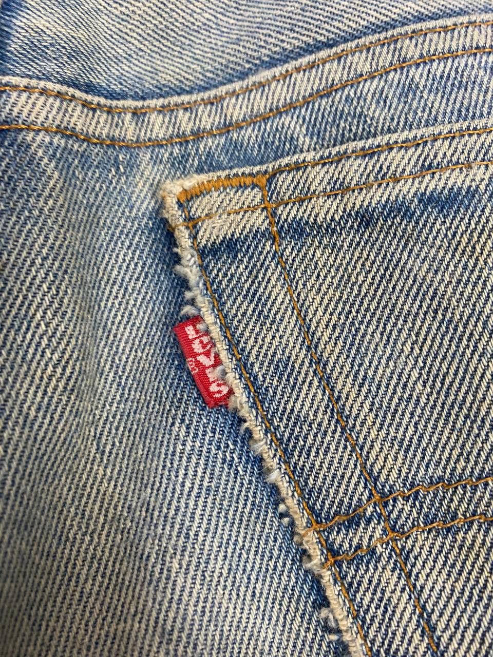 Levi's vintage levis 501xx distressed denim nice design Size US 35 - 4 Thumbnail
