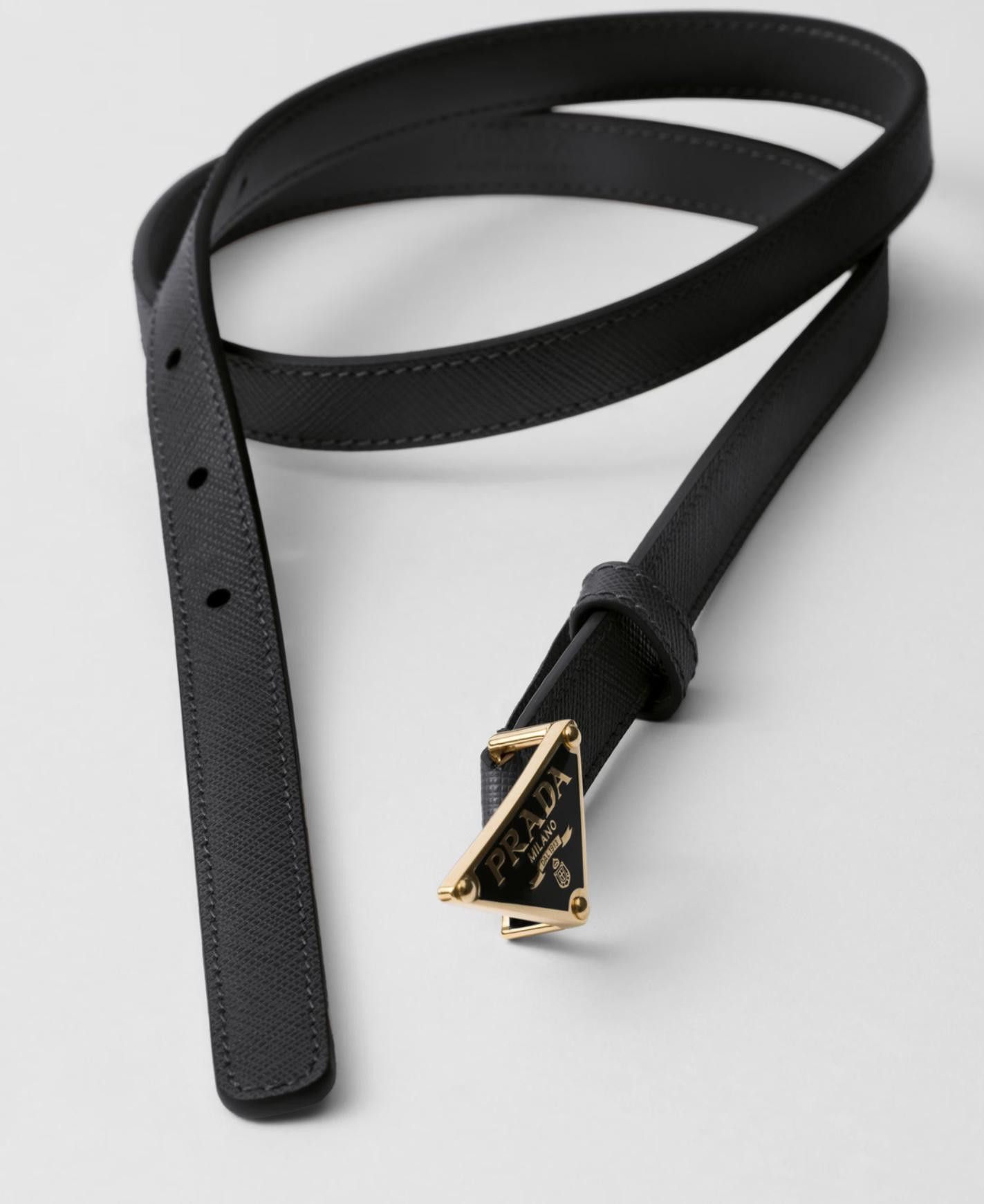Prada PRADA LOGO LEATHER BELT SIZE 85 Size ONE SIZE - 2 Thumbnail