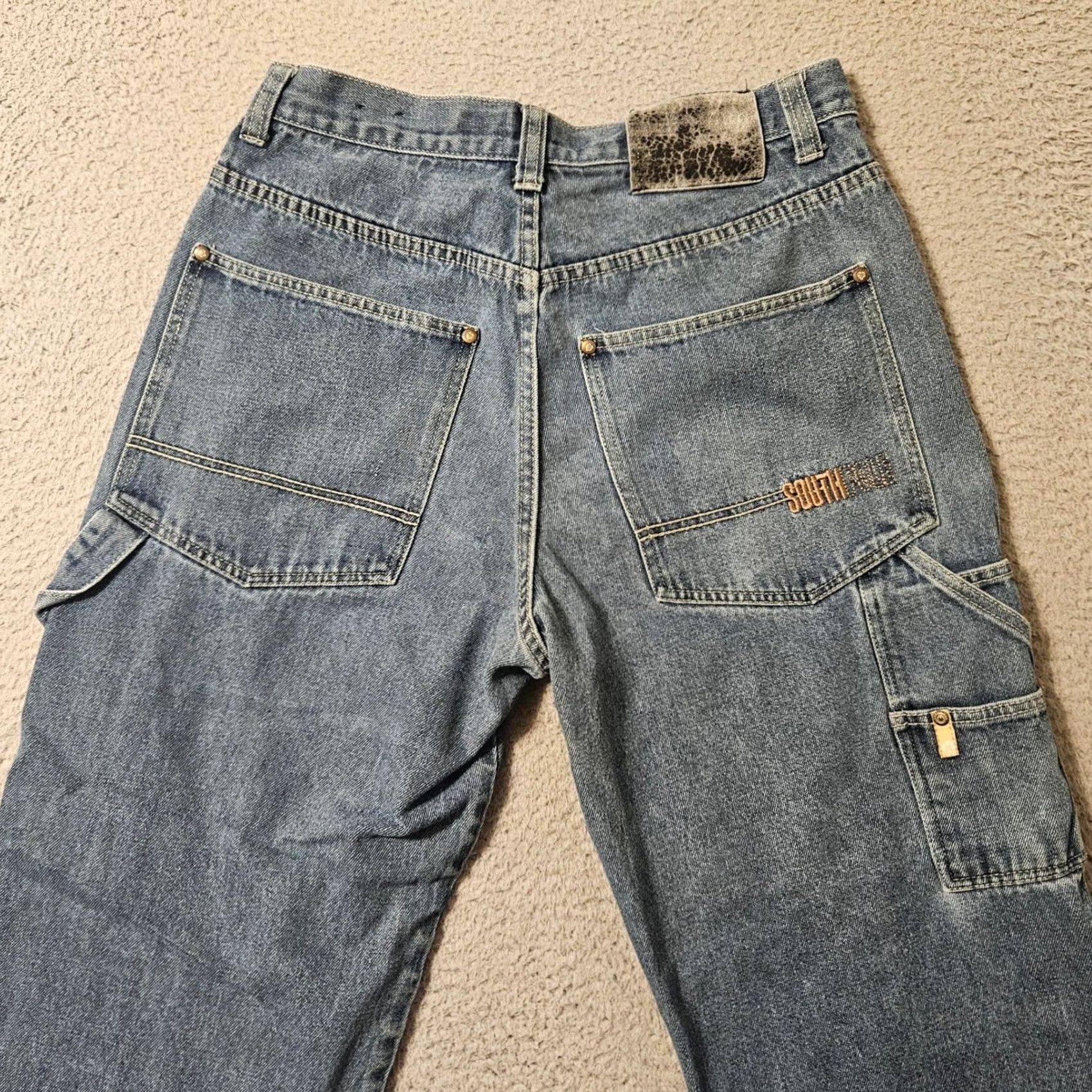 Southpole VINTAGE Southpole Jeans Blue 32x29 9" Wide Leg Baggy Y2K Carpenter Spellout Mens Size US 32 / EU 48 - 2 Thumbnail