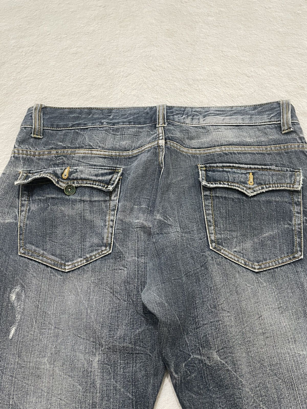 Japanese Brand 2000s Blow Flare Denim Heavy Fade Bootcut Jeans If6was9 LGB Size US 26 / EU 42 - 10 Thumbnail