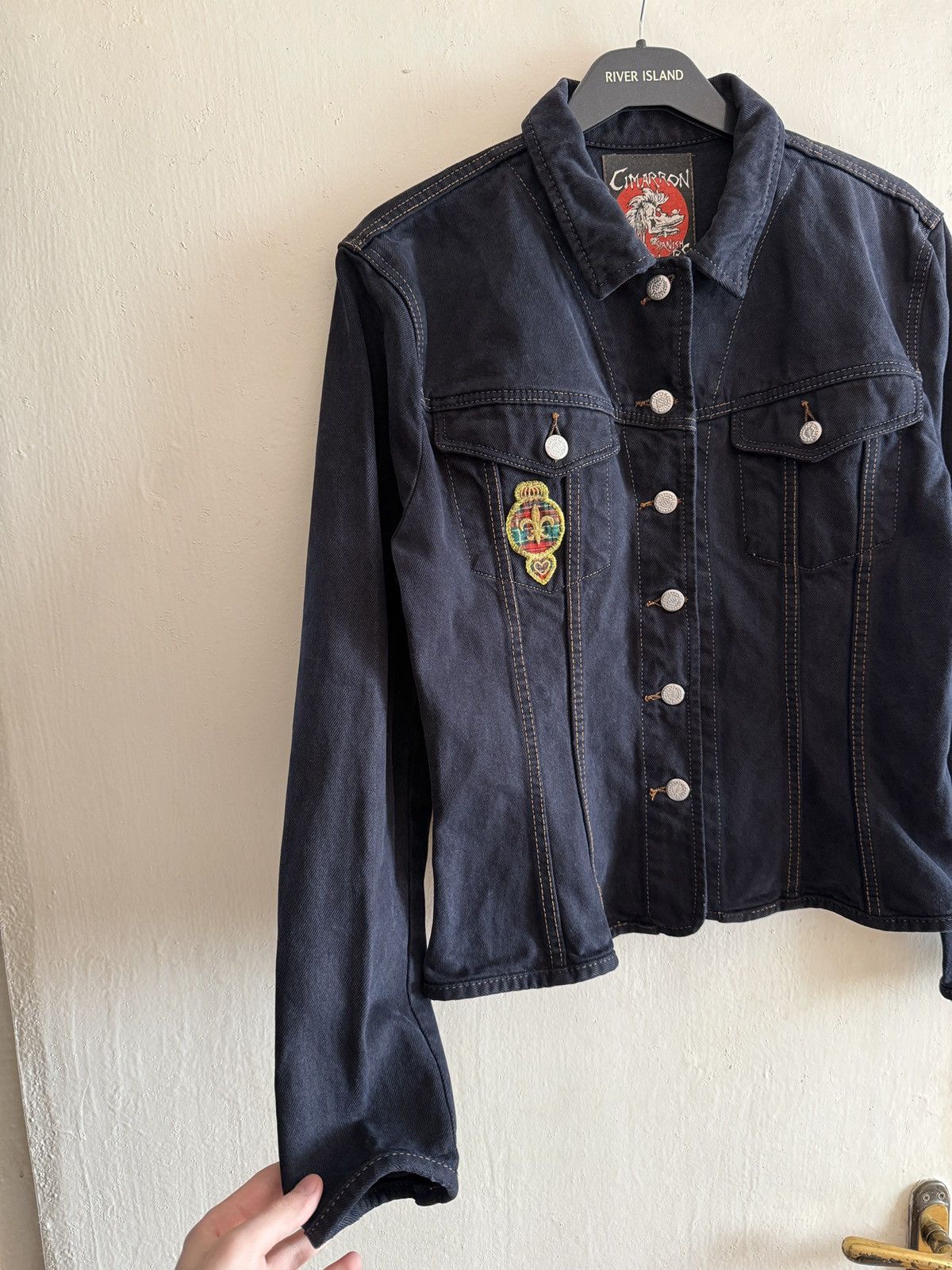 Other Vintage Cimarron Spanish Warriors Denim Jacket Women Cropped Size XL / US 12-14 / IT 48-50 - 5 Thumbnail