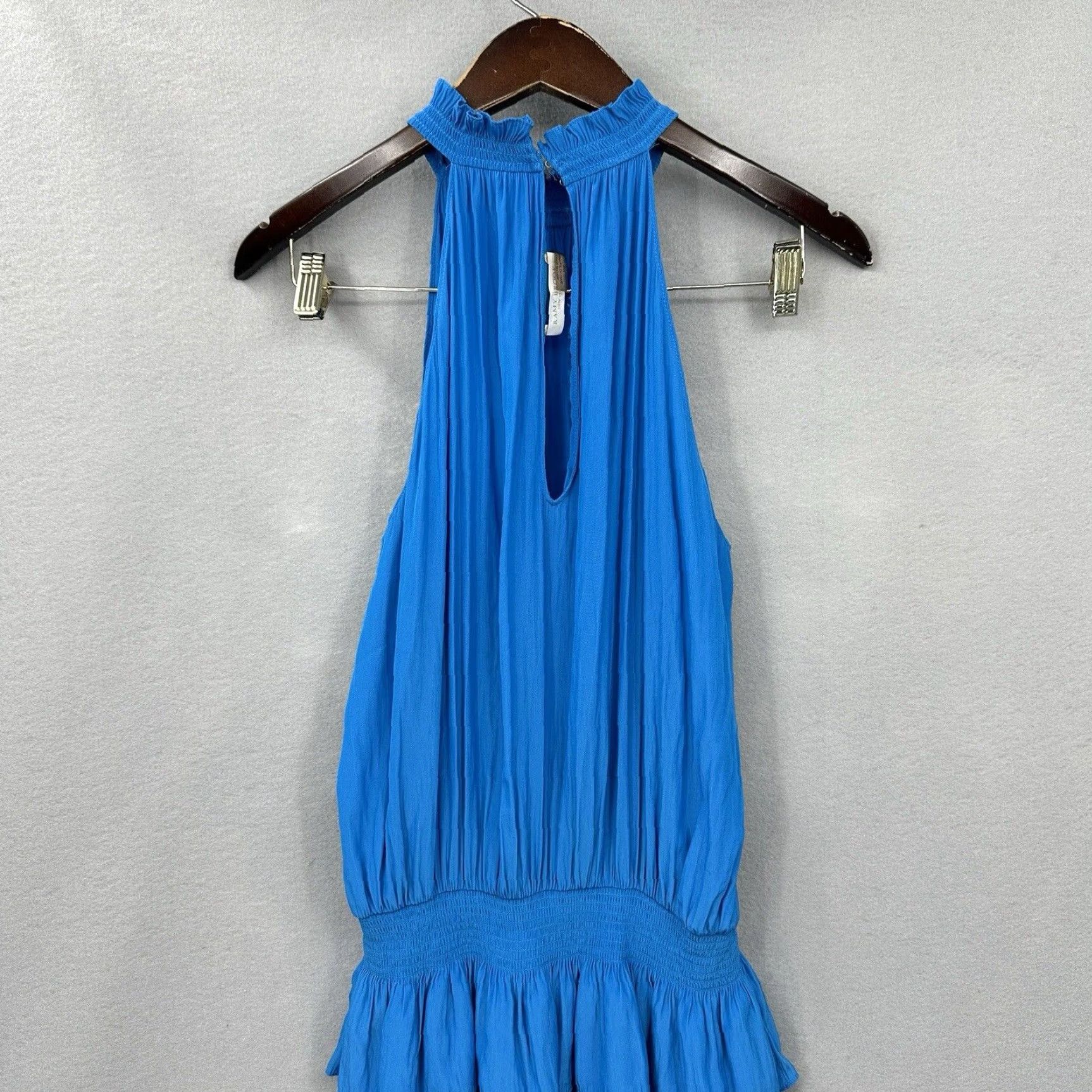 Ramy Brook Ramy Brook Mini Dress Womens M Blue Smocked Waist Tiered Quiet Luxury Preppy Size M / US 6-8 / IT 42-44 - 5 Thumbnail