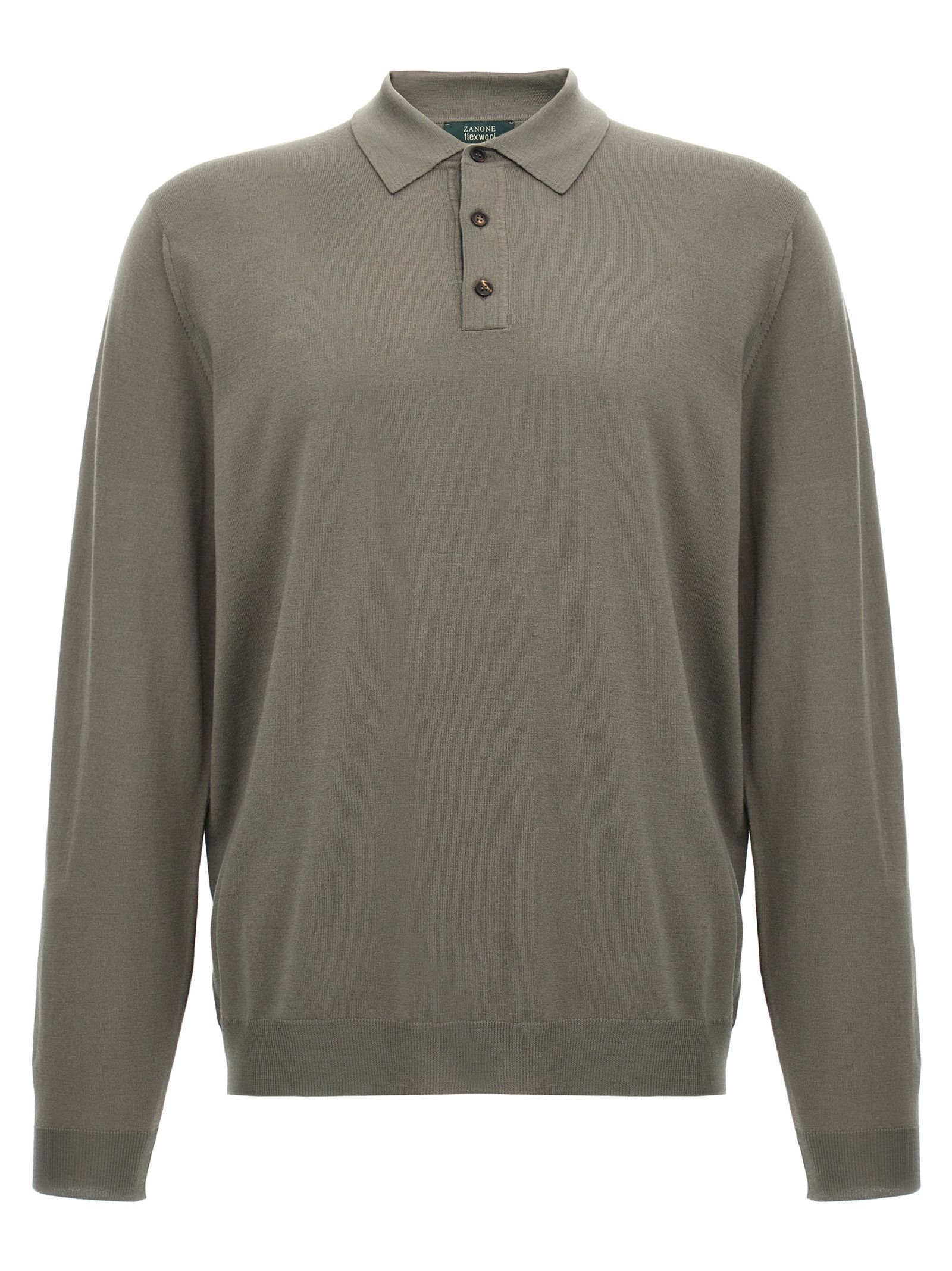 Zanone Wool Polo Shirt Size US L / EU 52-54 / 3 - 1 Thumbnail