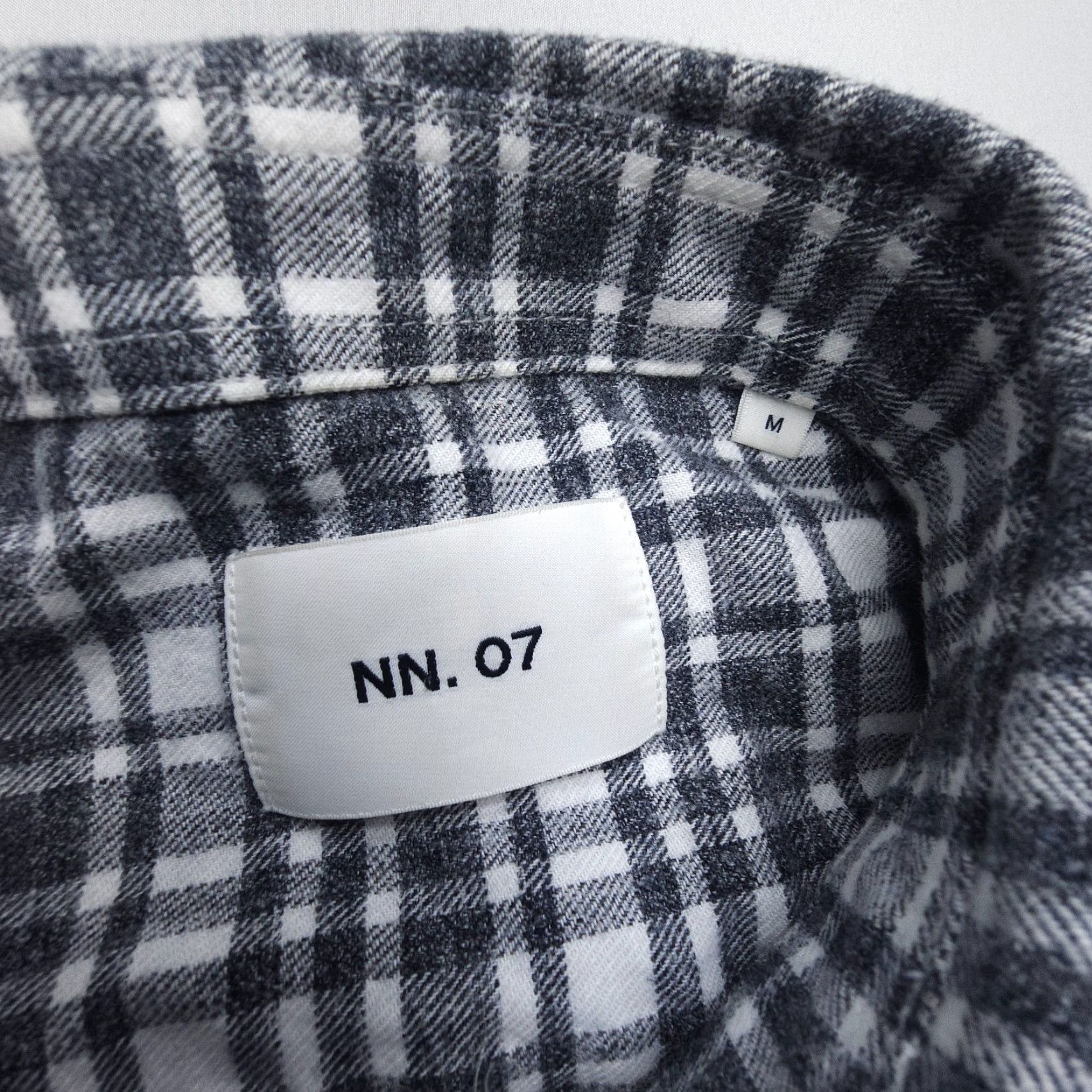 NN07 VINTAGE NN07 No Nationality Deon Organic Cotton Flannel Shirt Mens Medium Gray Plaid Size US M / EU 48-50 / 2 - 4 Thumbnail
