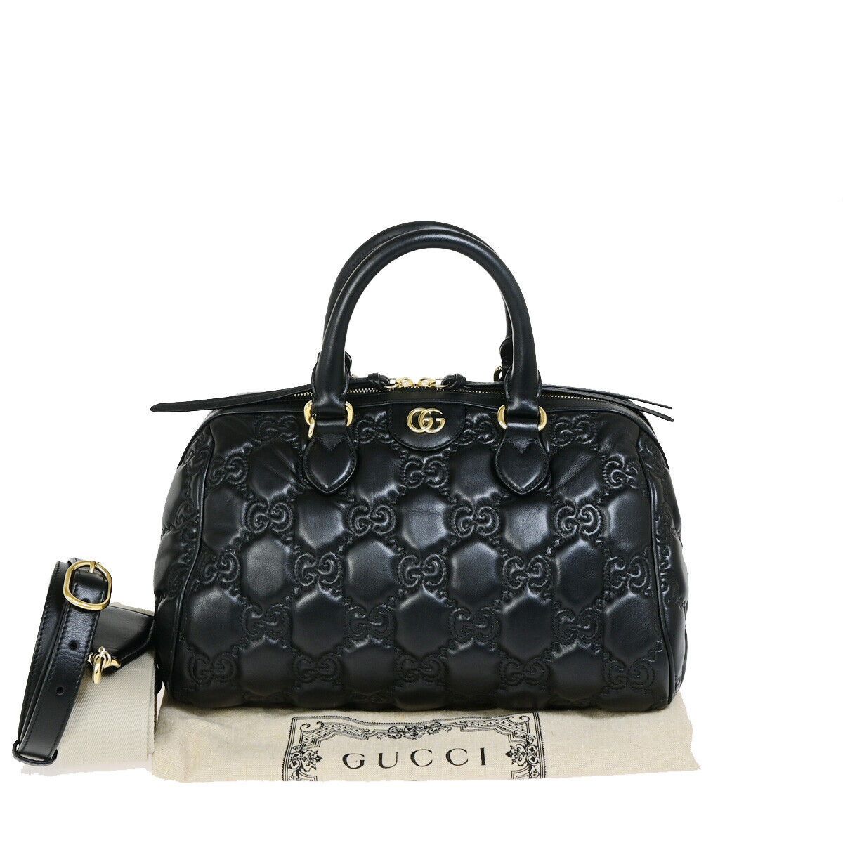 Gucci Gg Matelassé Black Leather Handbag (Pre-Owned) Size ONE SIZE - 1 Thumbnail