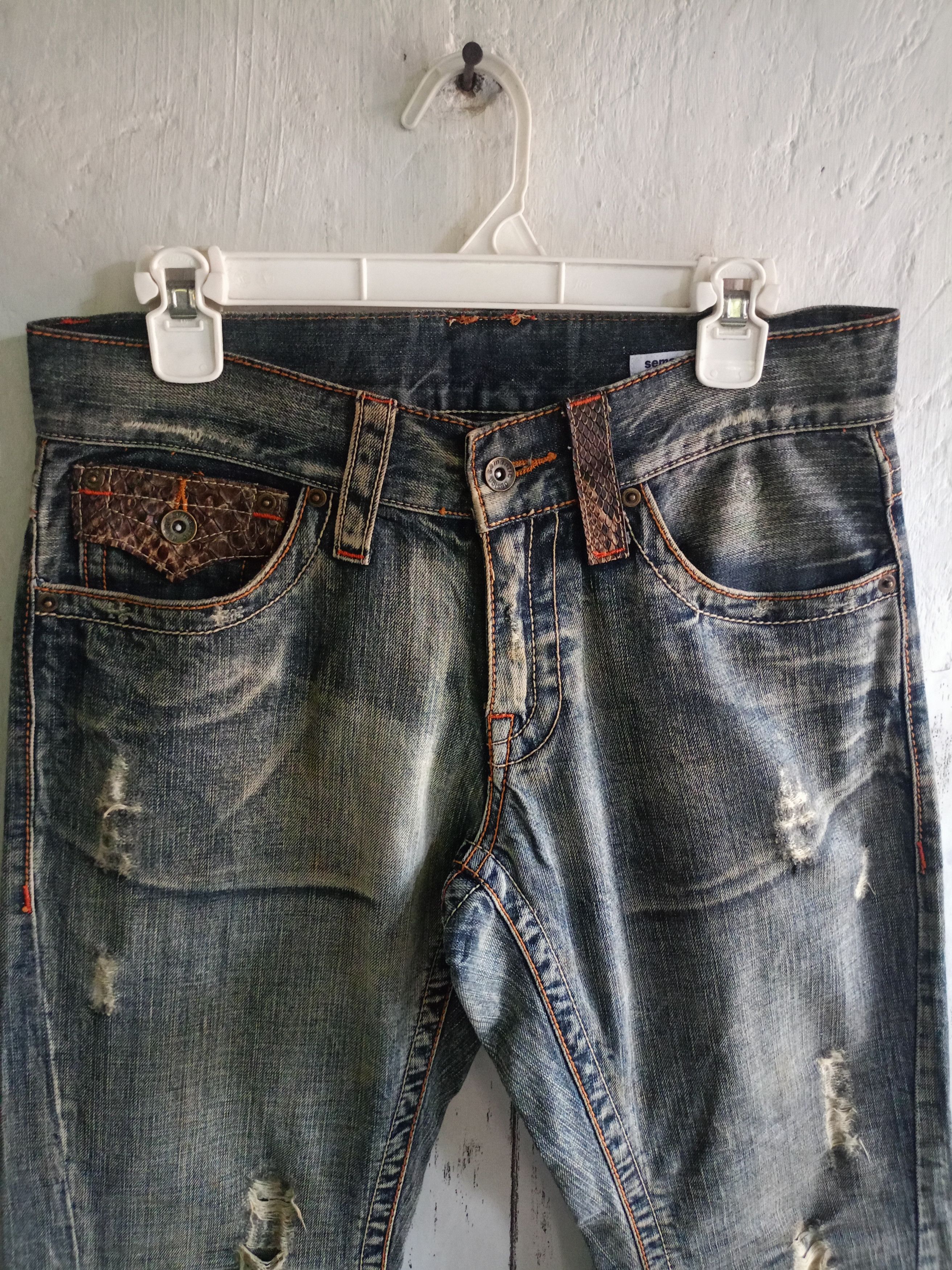 semanticdesign 2000s Semantic design Snakeskin Pocket flare Pants Size US 32 / EU 48 - 4 Thumbnail