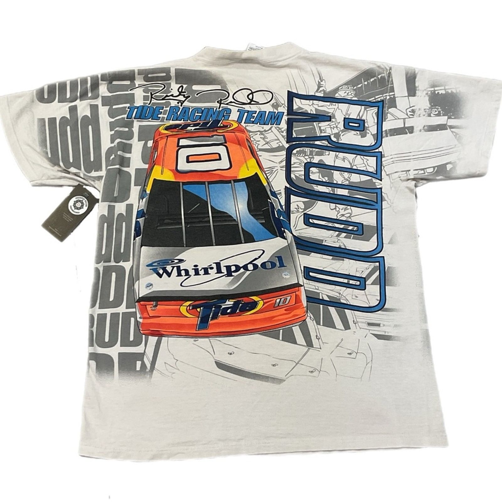 Tultex Vintage Tultex 90s NASCAR Full Print Graphic T-Shirt Size US XL / EU 56 / 4 - 2 Thumbnail