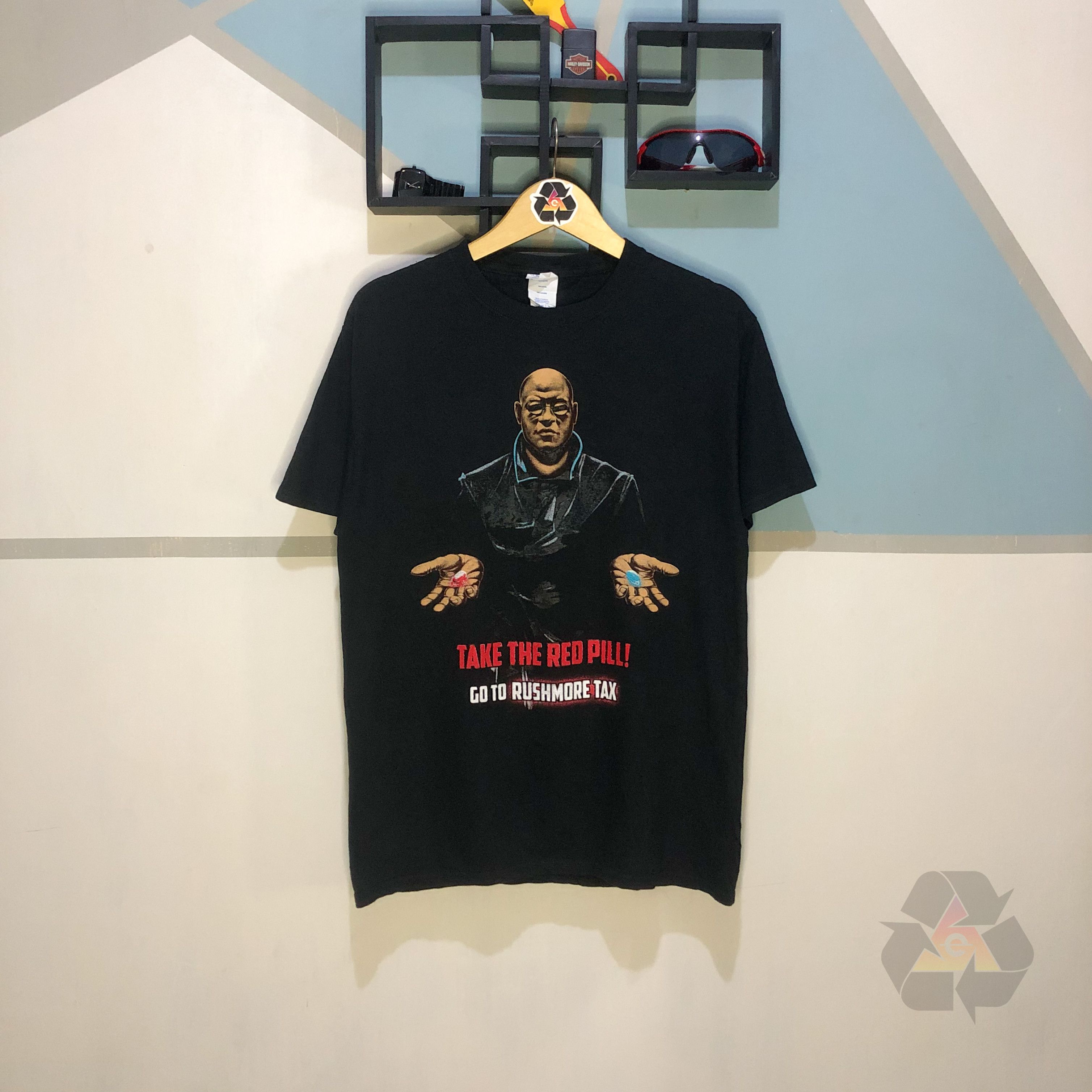 Matix The Matrix Morpheous Take The Red Pill T-Shirt Y2K Size US M / EU 48-50 / 2 - 2 Thumbnail