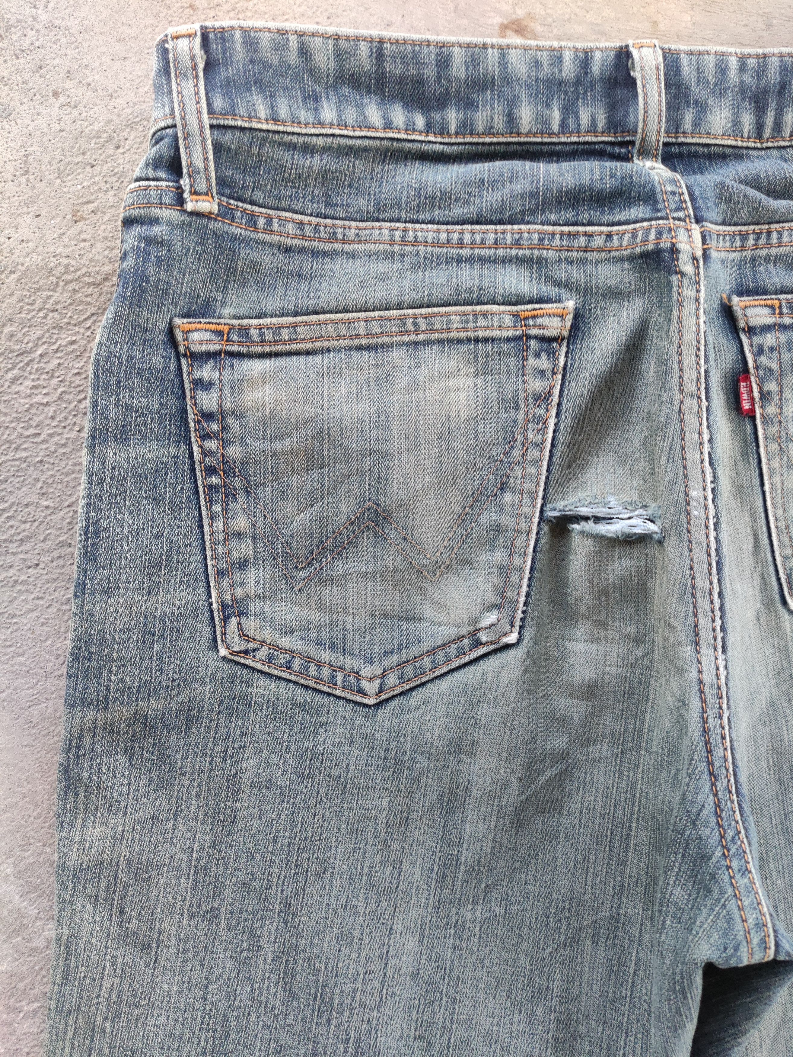 Edwin Vintage Edwin Jean Distressed Faded Denim Size US 32 / EU 48 - 12 Thumbnail