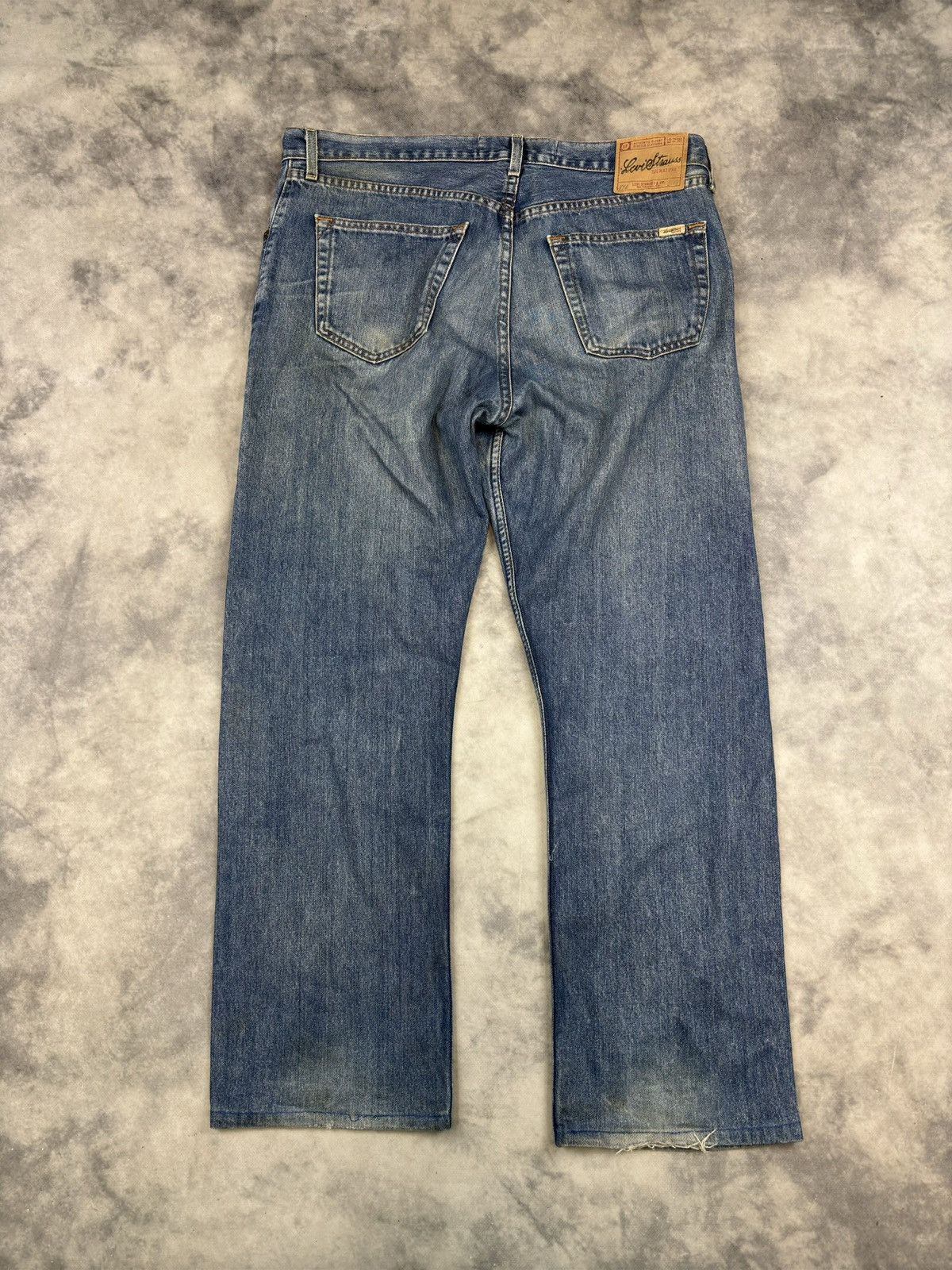 Jean × Levi's × Vintage Vintage Levi's Signature Released Hem Jeans 38x32 Workwear Size US 38 / EU 54 - 3 Thumbnail