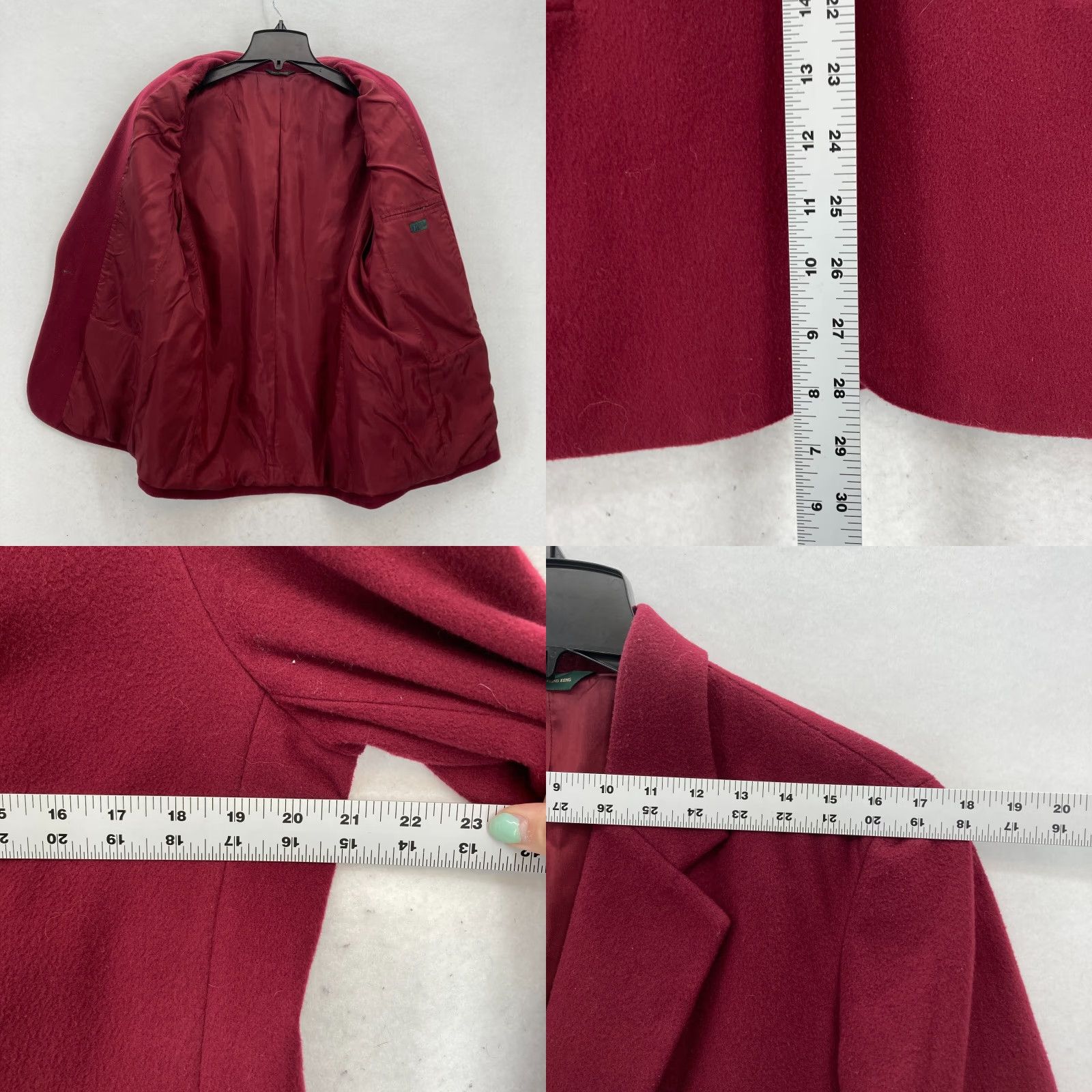 J.Crew Vintage J.Crew Blazer Jacket Women's 10 Red Wool Cashmere Blend Career Hong Kong Size L / US 10 / IT 46 - 8 Thumbnail