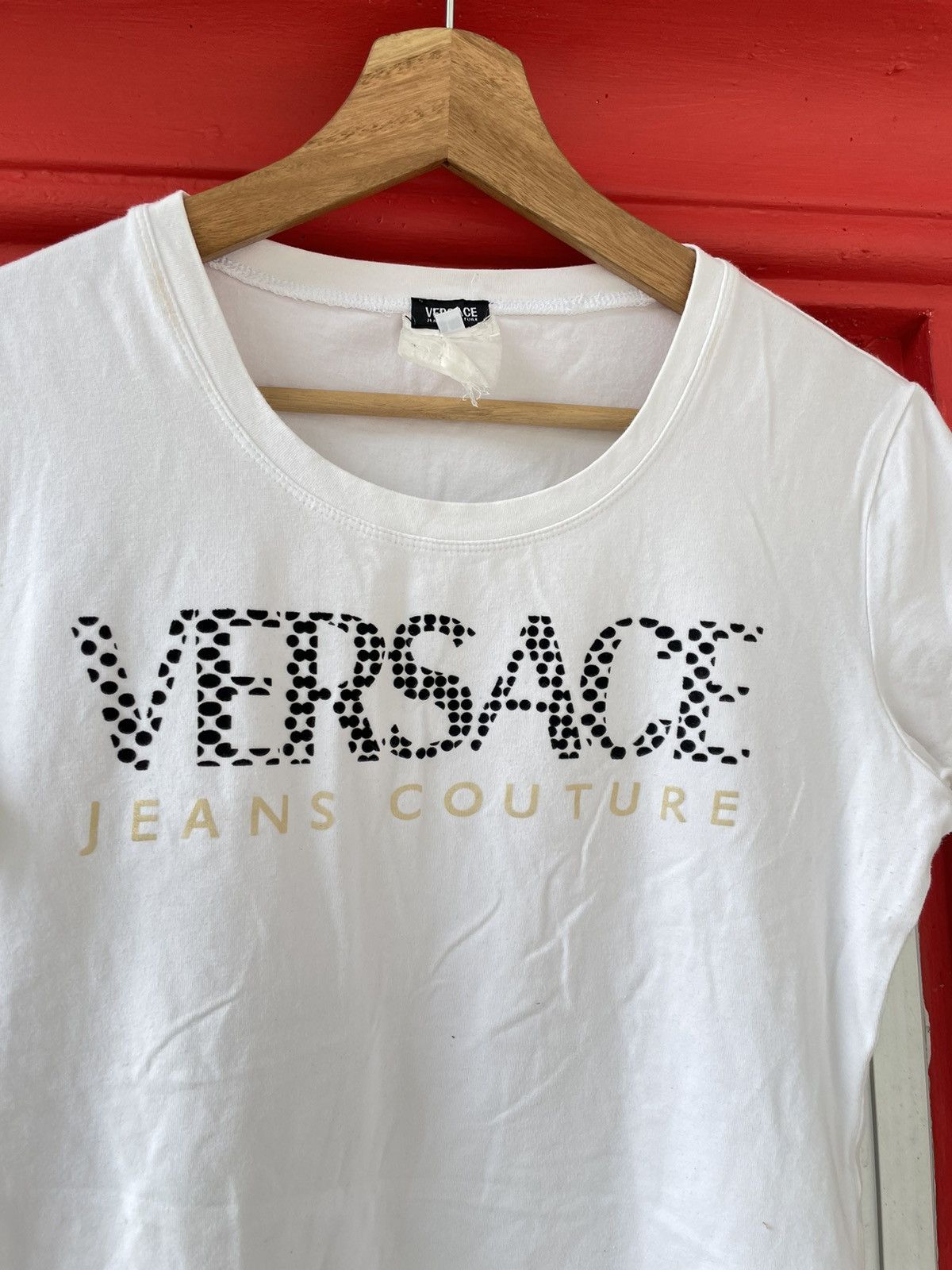 Versace Jeans Graphic outlet Spell Out Crew Neck Tee-shirt