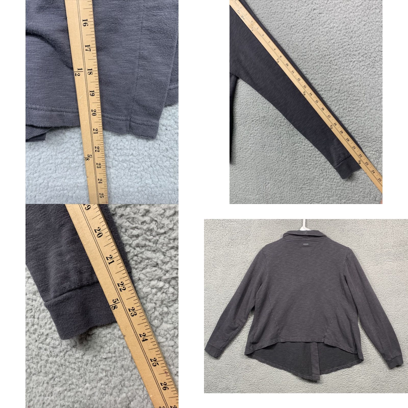Vintage Columbia Cardigan Shawl Sweater/Sweatshirt Grey Gray Two Button Size Medium Womens All Seasons Size M / US 6-8 / IT 42-44 - 8 Thumbnail