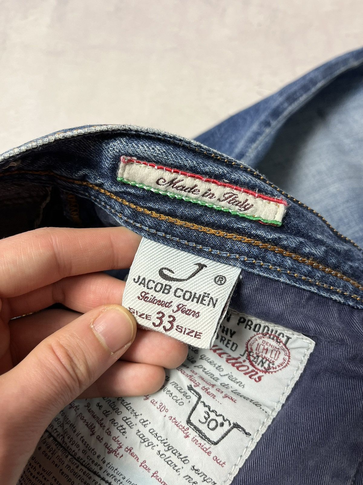 Jacob Cohen J620 Straight Fit Handmade Blue Italian Luxury