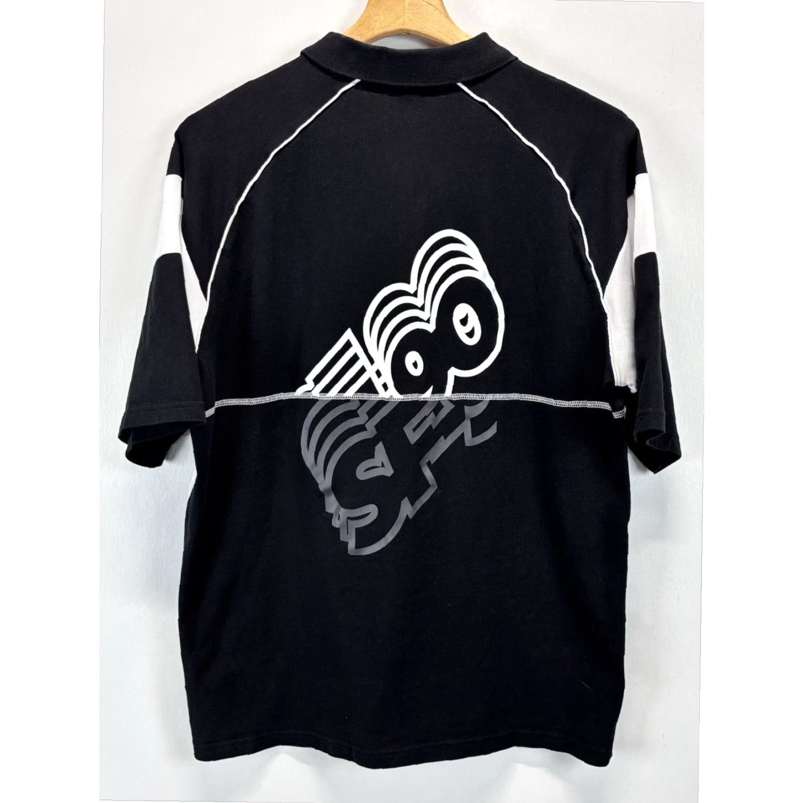 Puma PUMA X Ferrari Polo Shirt Mens Large Black White Zip Short Sleeve Size US L / EU 52-54 / 3 - 3 Thumbnail