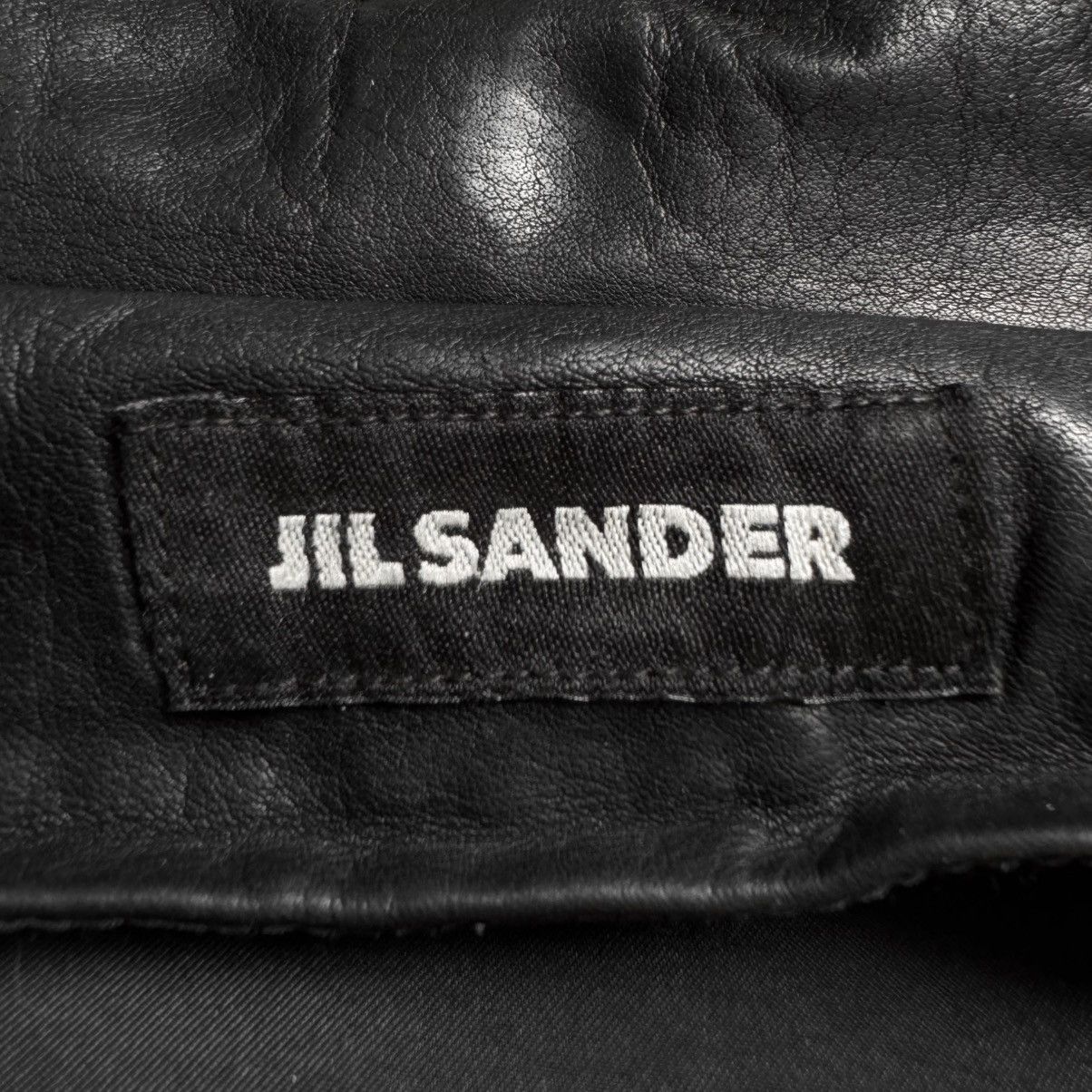 Jil Sander Jil Sander 2000’s Black Wool Lined Short Leather Coat Size US M / EU 48-50 / 2 - 12 Thumbnail
