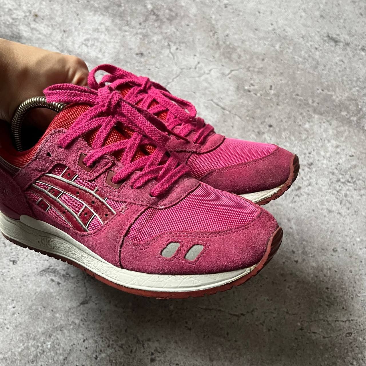 Asics Asics Gel Lyte 3 Pink Sports Running Sneakers Size US 7 / IT 37 - 4 Thumbnail