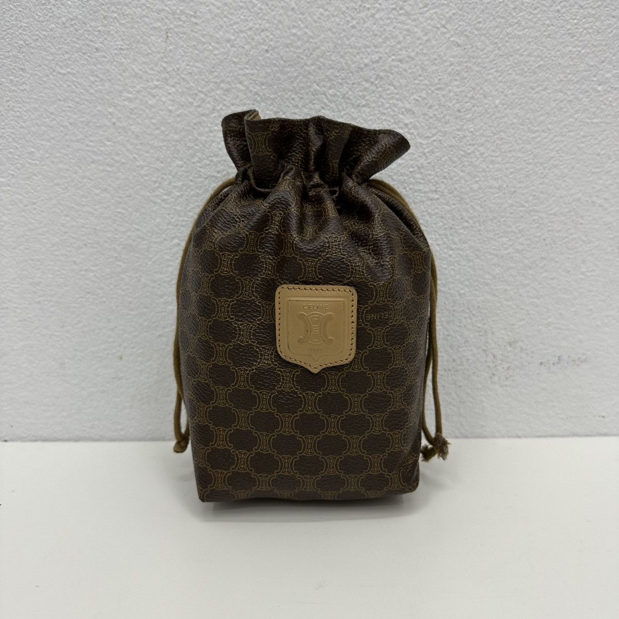 Celine ‼️LASTDROP‼️ VINTAGE CELINE MACADAM DRAWSTRING POUCH BAG Size ONE SIZE - 2 Thumbnail