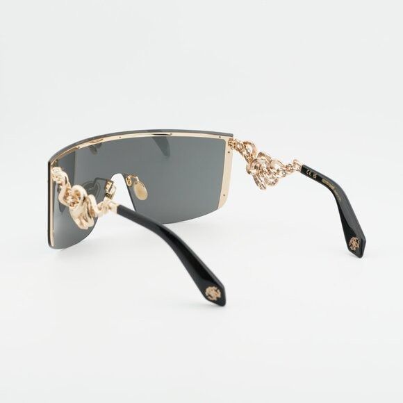 Roberto Cavalli SRC015M 0300 Sunglasses Gold Shield Frame, Brown Lenses Roberto Cavalli SRC015M 0300 Sunglasses Gold Shield Frame main image 4