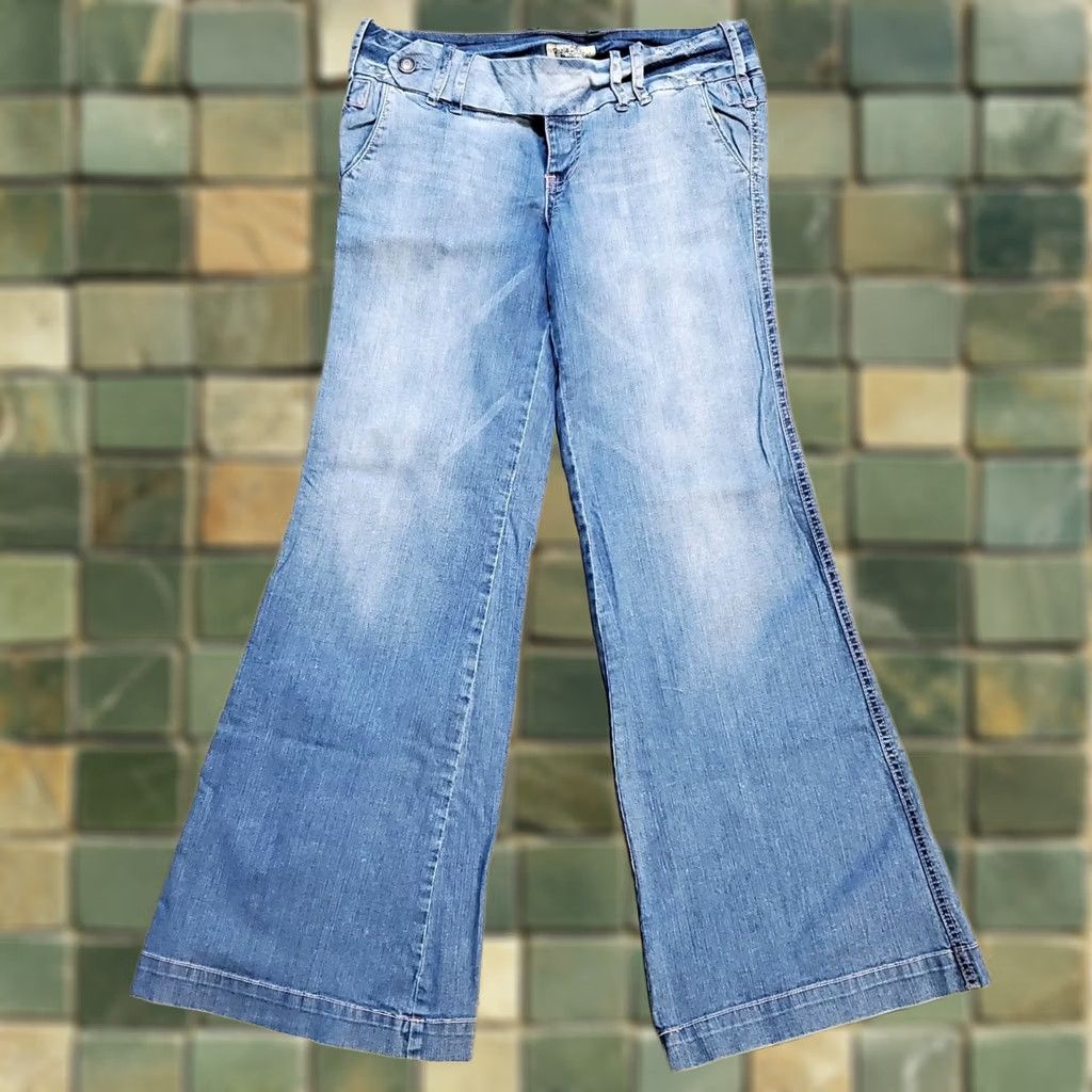 Vintage VINTAGE Paris Blues Jeans Y2K 90s light wash button fly 100% cotton Faded Flare Size 34" / US 12 / IT 48 - 1 Thumbnail