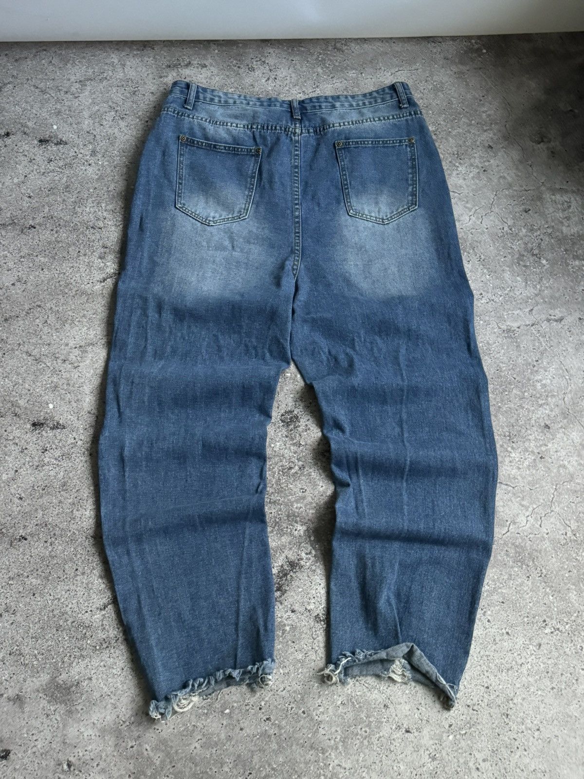 Vintage Vintage Baggy Y2K distressed trash denim jeans pants Size US 32 / EU 48 - 11 Thumbnail