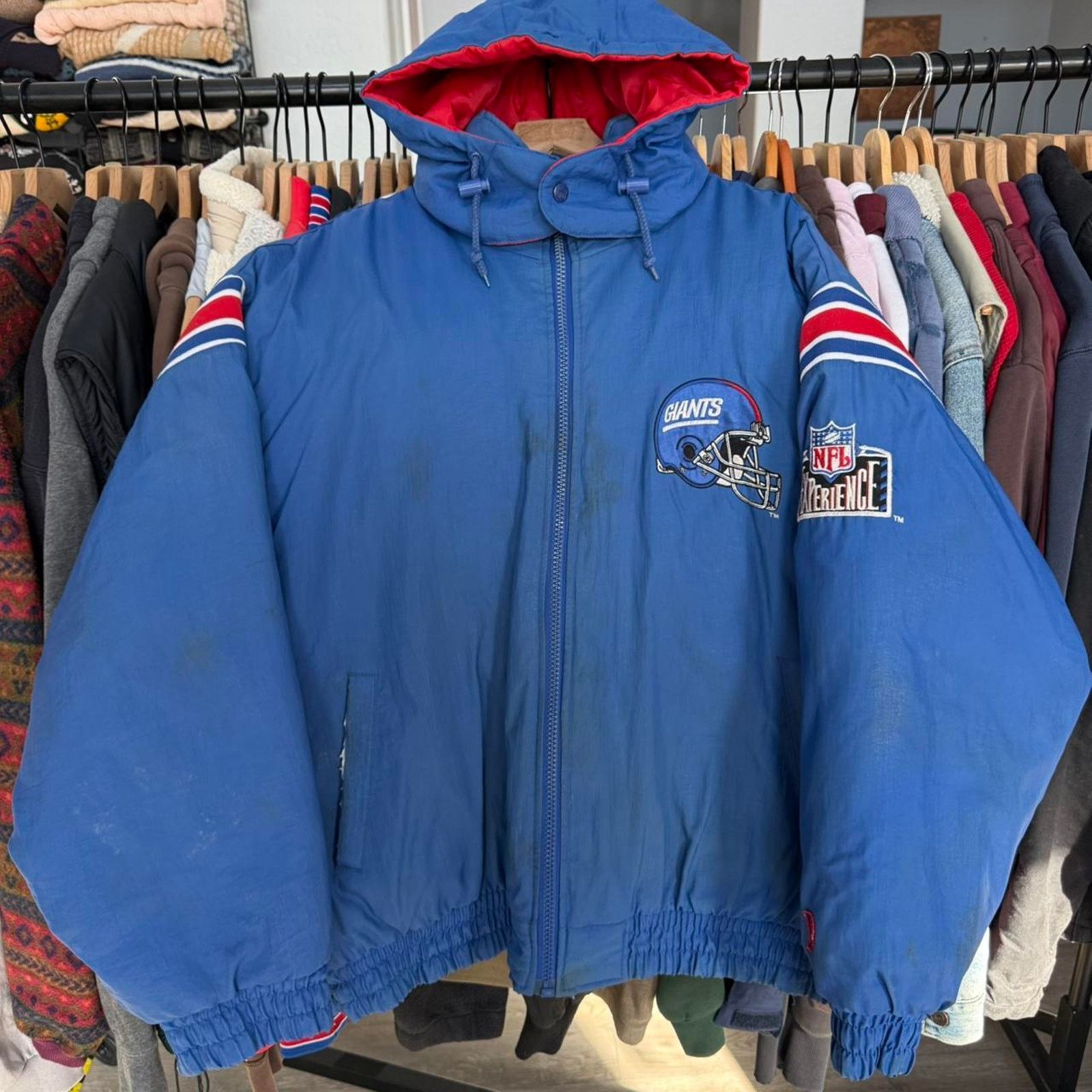 Pro Player Vintage 90s Pro Player Giants Puffer Jacket Size US XL / EU 56 / 4 - 4 Thumbnail