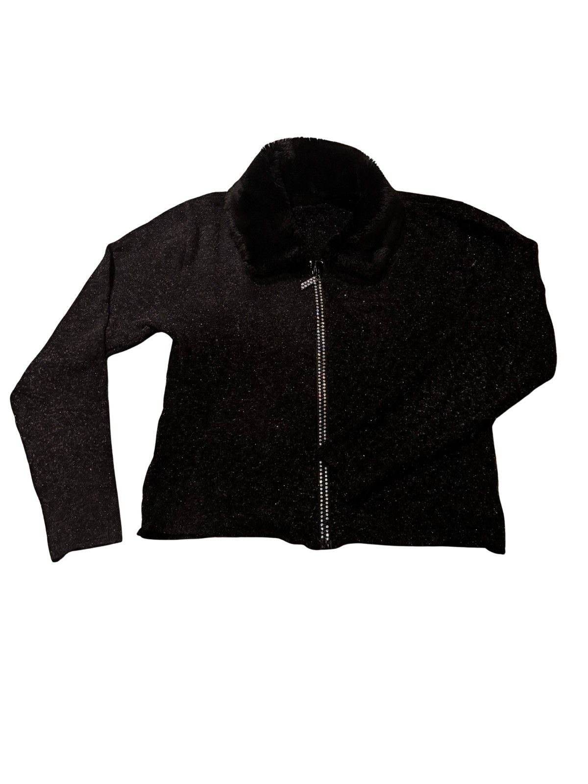 Other Women’s black sparkly zip up cardigan.wc0321 Size XS / US 0-2 / IT 36-38 - 1 Thumbnail