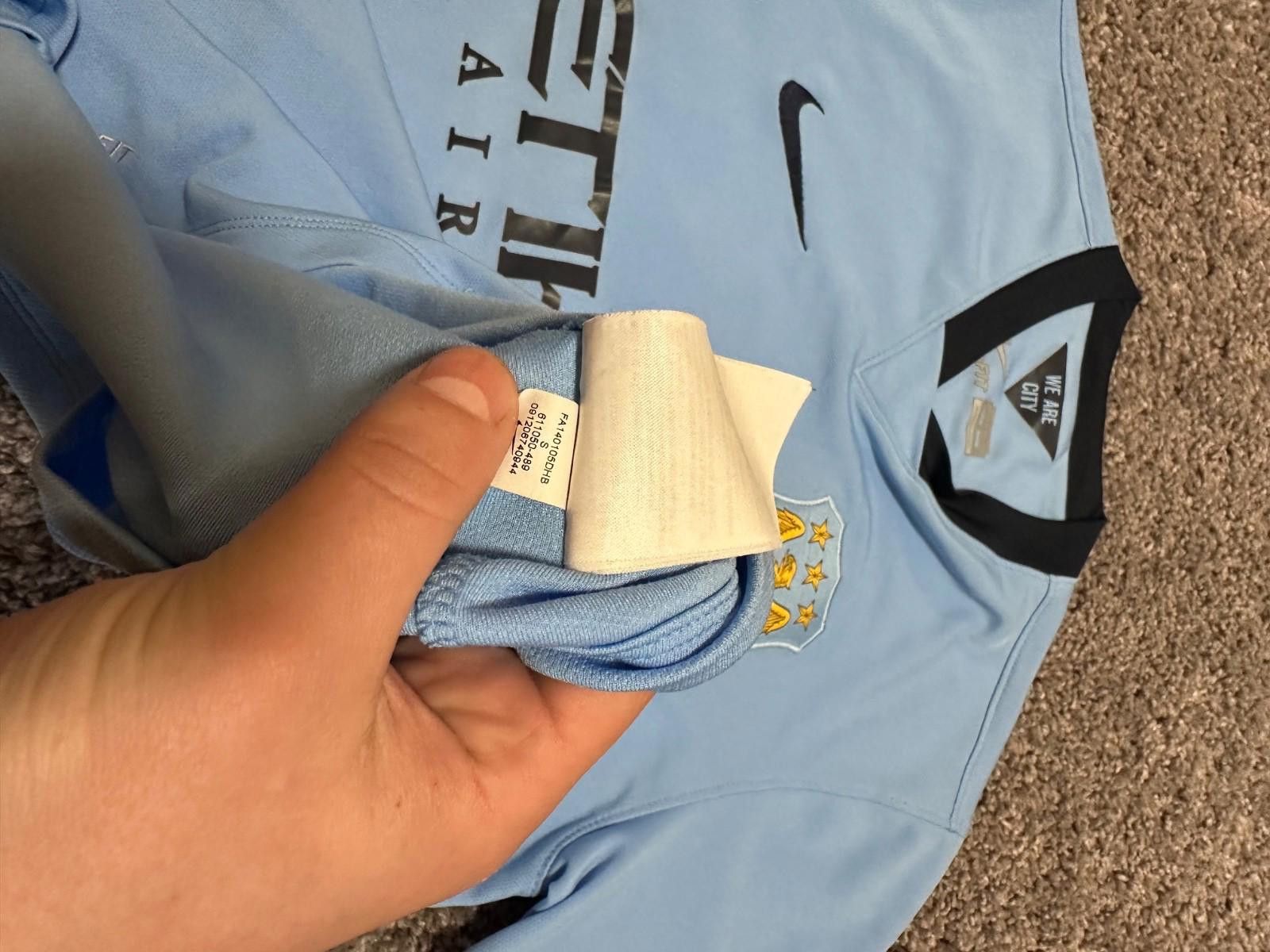 Nike MANCHESTER CITY AUTHENTIC 2014/15 HOME JERSEY NIKE SOCCER Size US S / EU 44-46 / 1 - 6 Thumbnail