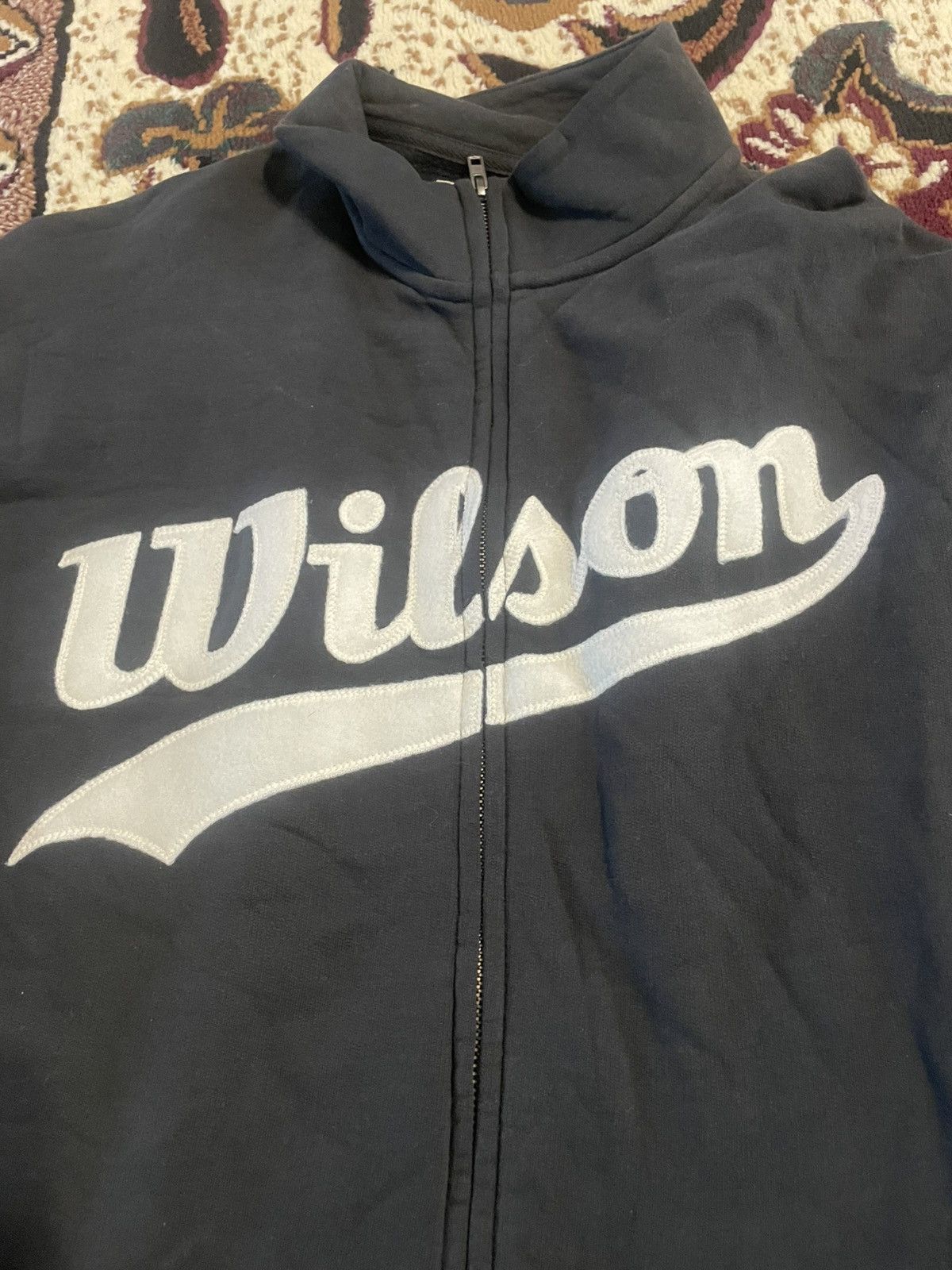 Vintage × Wilson Wilson Sporting Goods 100 years zip sweater Size US L / EU 52-54 / 3 - 2 Thumbnail