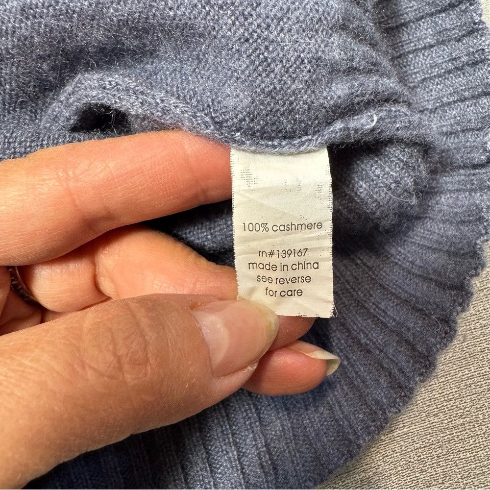 27 Miles 27 Miles Cashmere Puff Sleeve Star Front Grey Blue Sweater Size M / US 6-8 / IT 42-44 - 7 Thumbnail