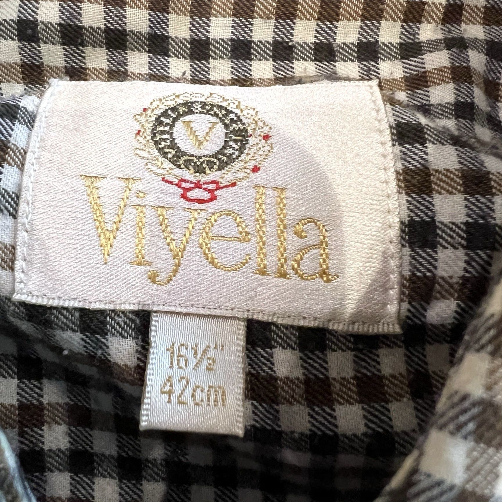 Vintage Viyella Shirt Mens Large 16.5 Plaid Button-Down Long Sleeve Cotton Wool Flannel Brown Check Vintage Outdoor Size US L / EU 52-54 / 3 - 3 Thumbnail