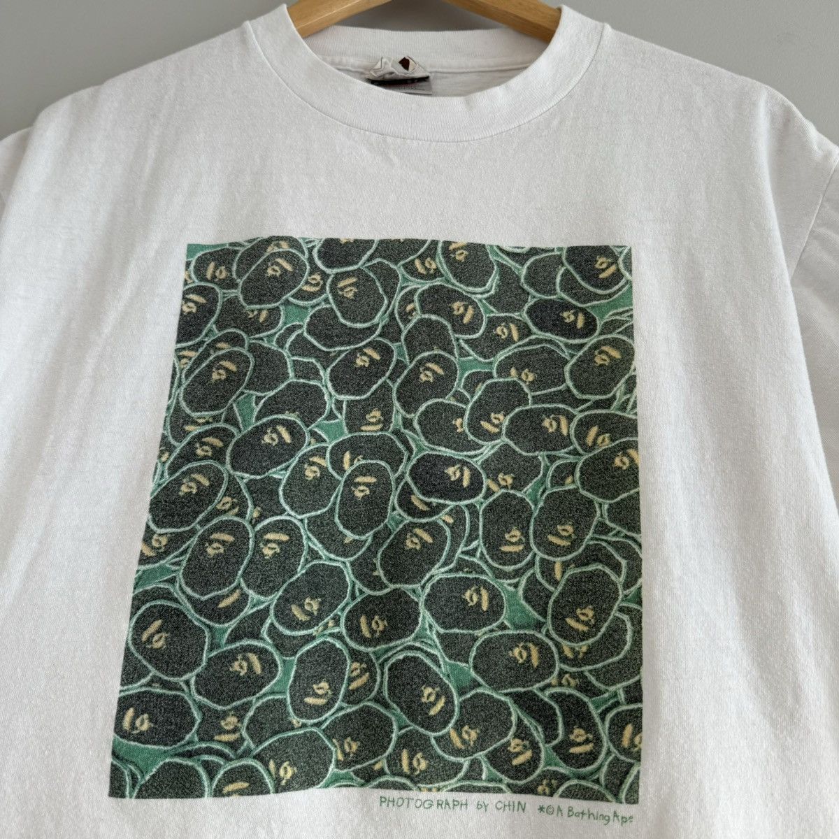 Bape × Nigo × Vintage OG Bape x Chin Oneita Tag Ape Head Tee Size US L / EU 52-54 / 3 - 2 Thumbnail