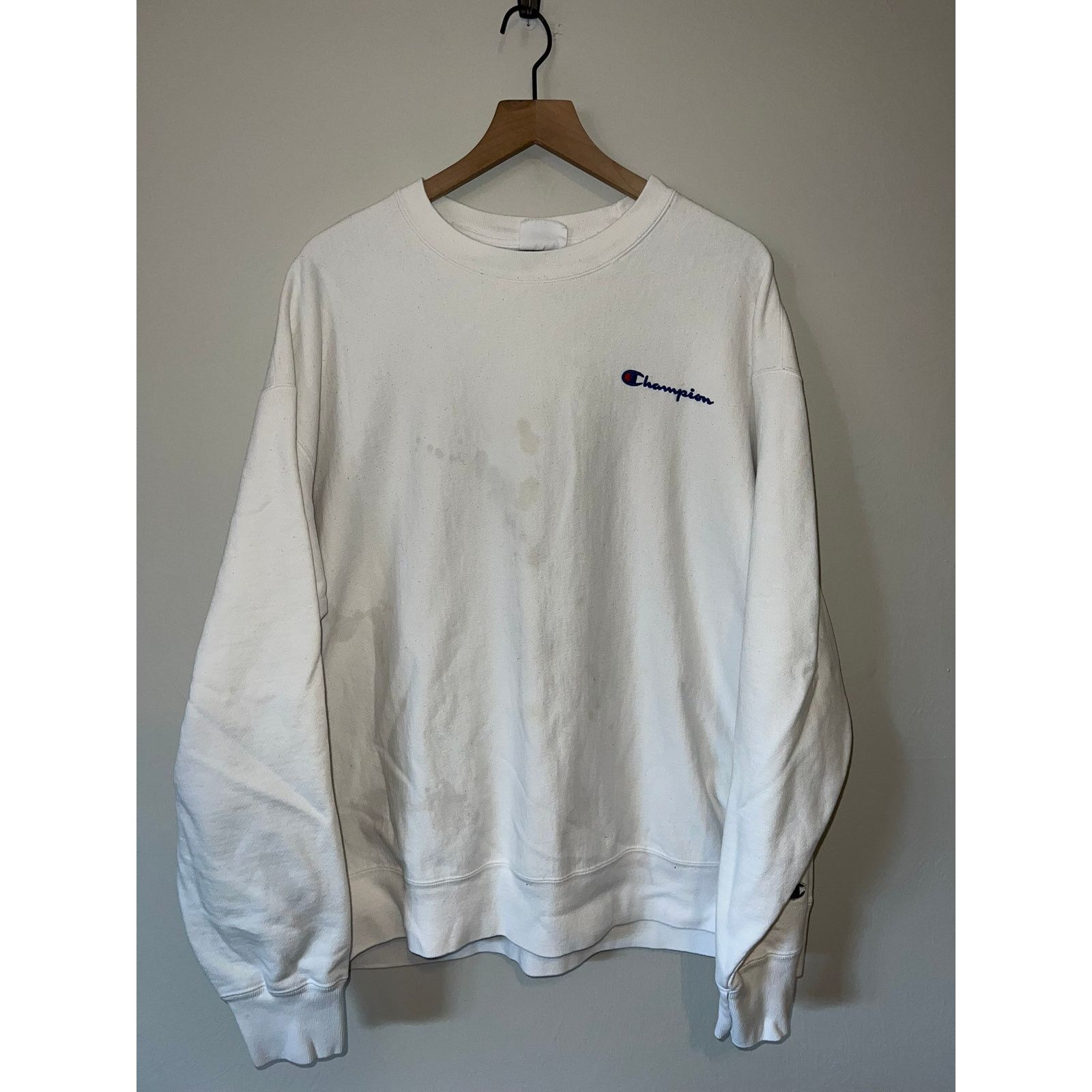 Champion Champion Reverse Weave Sweatshirt White Crewneck 2000s 3XL Size US XXL / EU 58 / 5 - 1 Thumbnail