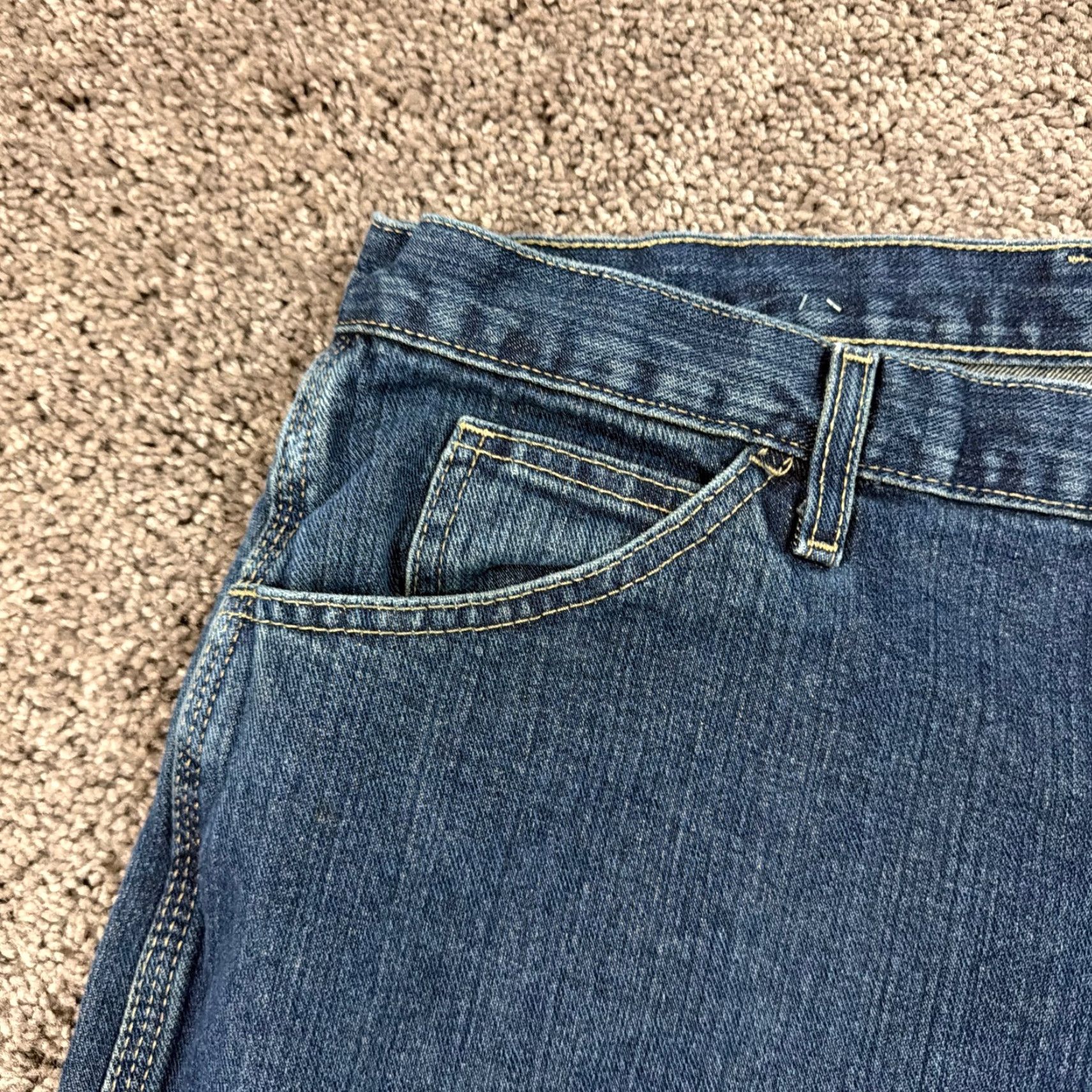 Dickies Dickies Jeans Mens 38 Straight Carpenter Denim Blue 37x30 Regular Fit Casual Workwear Outdoors - Pants Mens 38/Regular Blue Dickies Jeans Size US 38 / EU 54 - 4 Thumbnail