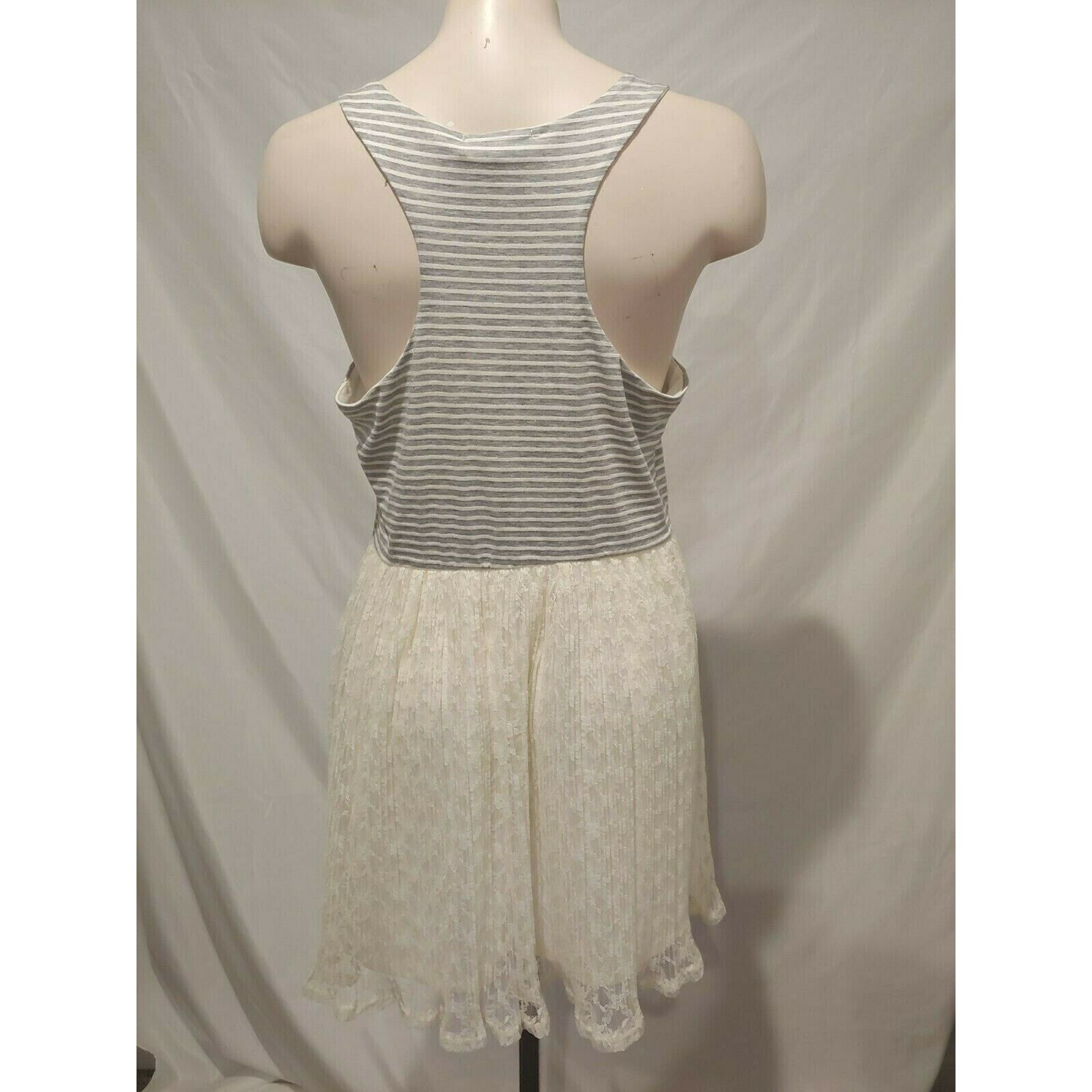 Other Altar'd State Boho Gray Striped Lace Dress Size Large Size L / US 10 / IT 46 - 5 Thumbnail