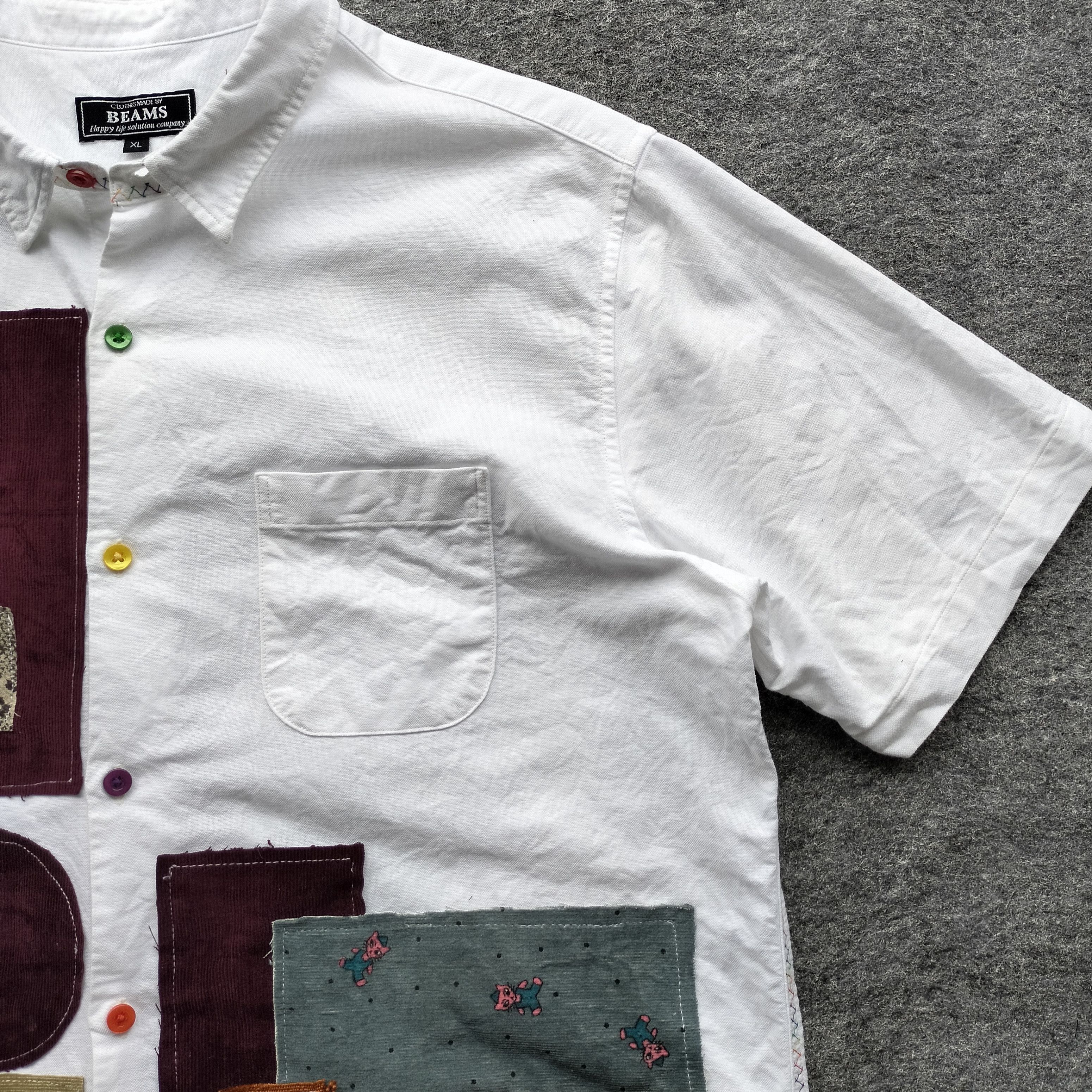 Beams Plus Rework Beams Japan patchwork ss shirt Size US XL / EU 56 / 4 - 4 Thumbnail