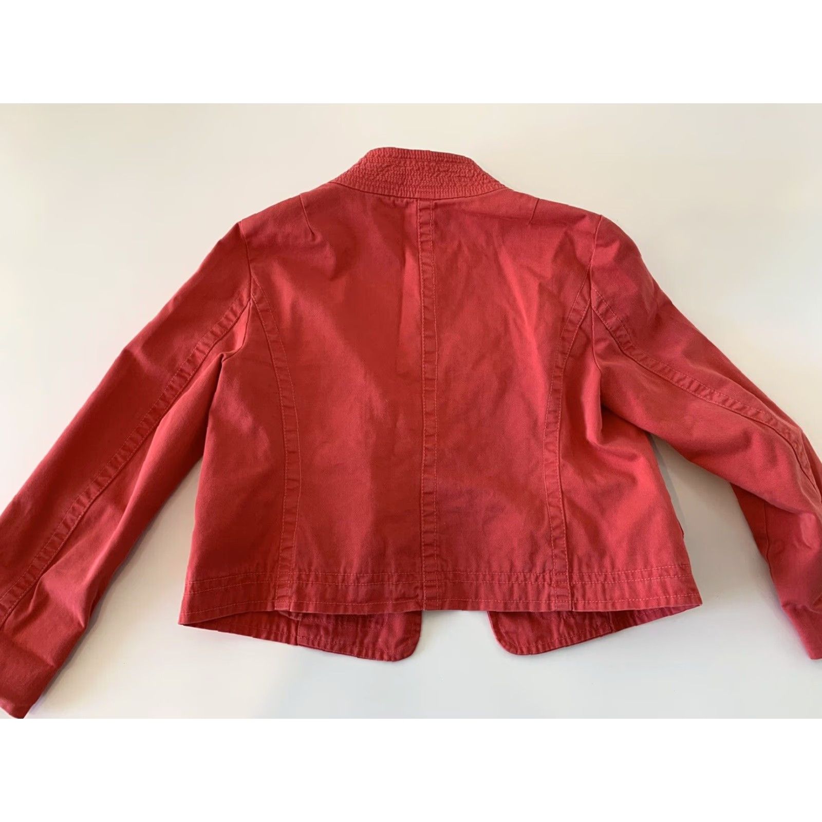 J.Crew J.CREW Pink Twill Chino Jacket - Button Front - Classic - Petite Size 6 - Womens Size M / US 6-8 / IT 42-44 - 5 Thumbnail