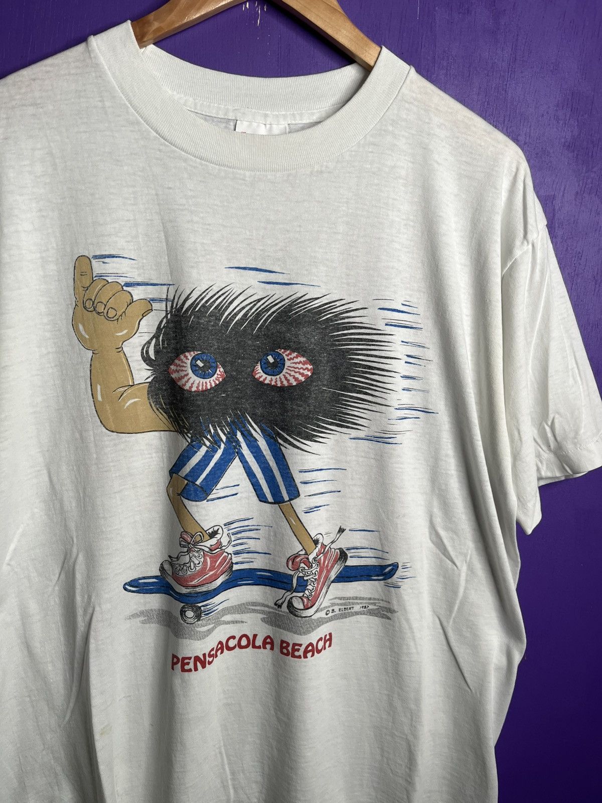 Vintage Vintage 1987 Pensacola beach furball skate tee Size US XL / EU 56 / 4 - 3 Thumbnail