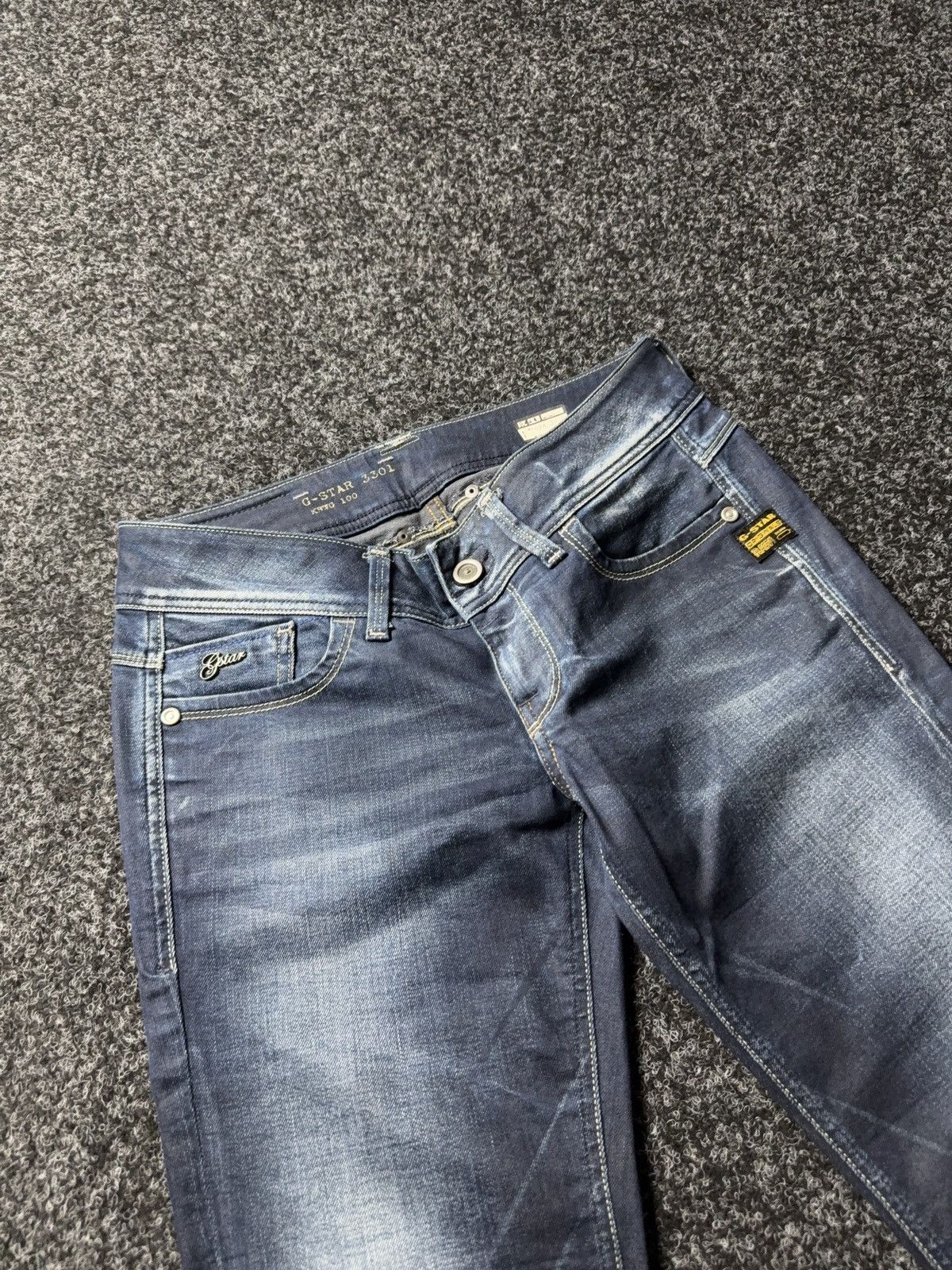 G-Star 00s G-Star RAW 3301 Punk Rock Dark Wash Slim Straight Jeans Size 30" / US 8 / IT 44 - 6 Thumbnail