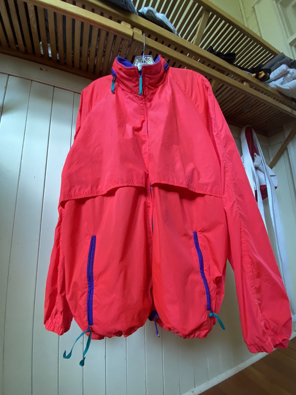 Vintage × Woolrich Woolen Mills Infa Red Woolrich Windbreaker Size US XL / EU 56 / 4 - 1 Thumbnail