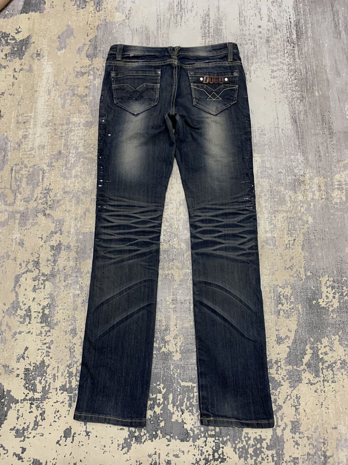 If Six Was Nine × Le Grande Bleu (L.G.B.) × Tornado Mart Japanese Brand JDZM Tornado Mart Style Lace Jeans 30x32 Size 30" / US 8 / IT 44 - 6 Thumbnail