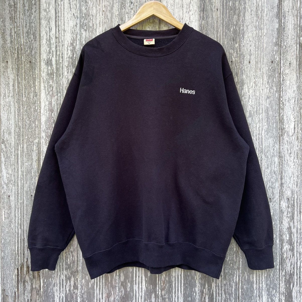 Hanes Vintage Y2K Hanes North Carolina black Sweatshirt Size US XL / EU 56 / 4 - 2 Thumbnail