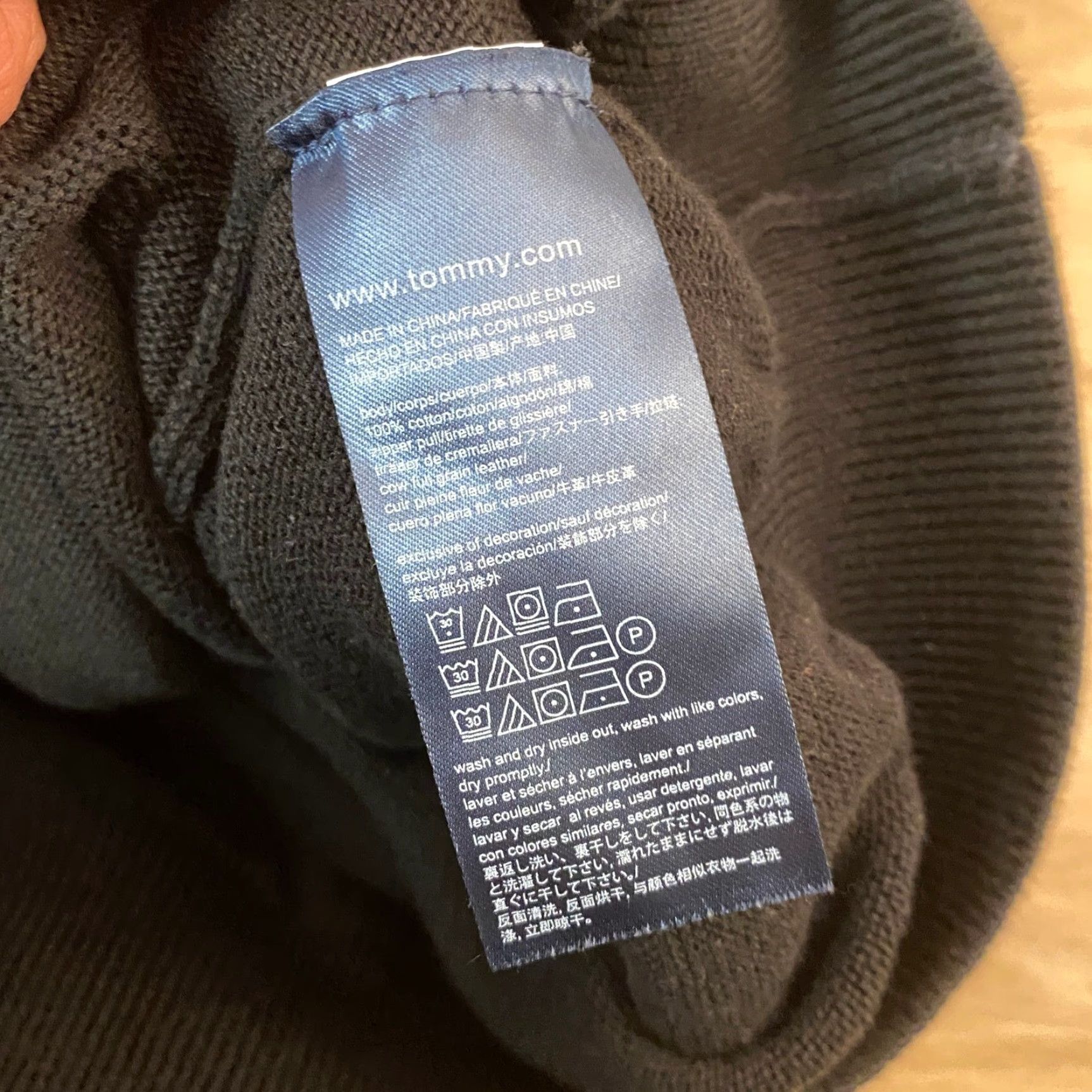 Tommy Hilfiger Tommy Hilfiger Men's Black Premium Cotton 1/4 Zip Pullover Sweater XXL Slim Size US XXL / EU 58 / 5 - 6 Thumbnail