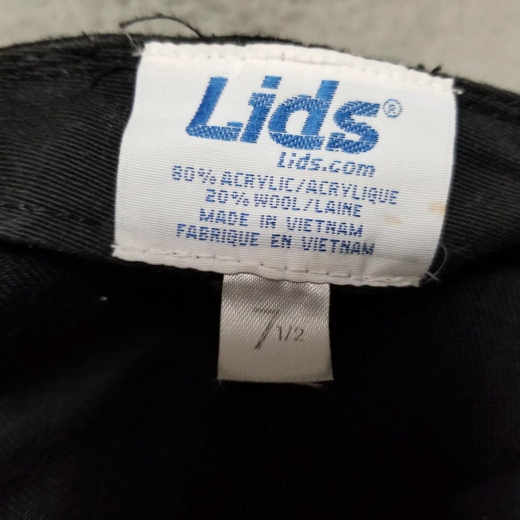 Lids VINTAGE LIDS Black Bear Cap Fitted Mens 7 1/2 Baseball Hat Wool Blend Size ONE SIZE - 4 Thumbnail