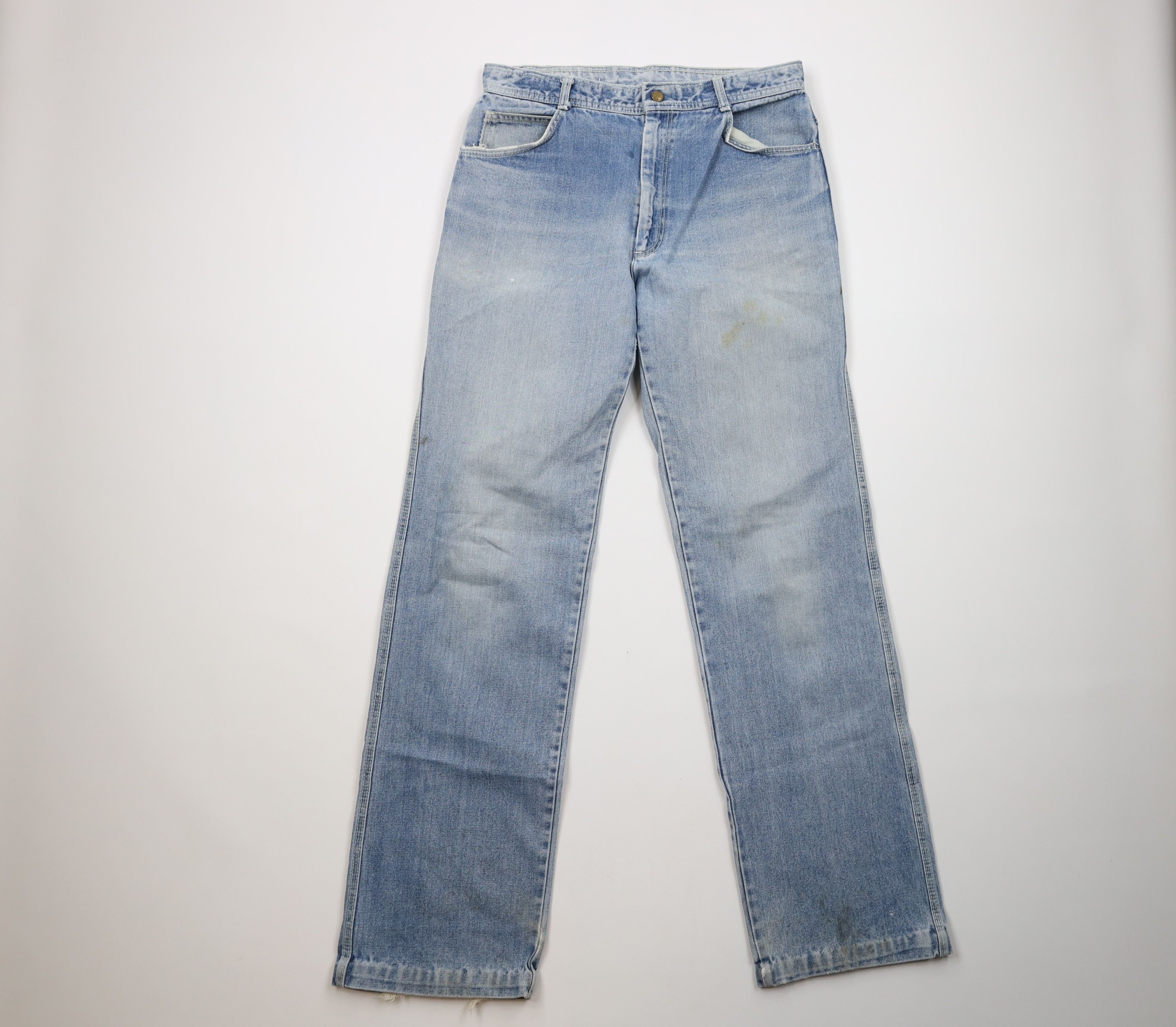 Vintage Vintage 70s Streetwear Wide Leg Flared Denim Jeans Blue Size US 32 / EU 48 - 1 Thumbnail