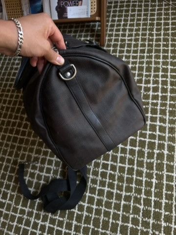 Burberry Burberry London Leather Keepall 50 Duffle Bag Black Plaid Size ONE SIZE - 6 Thumbnail