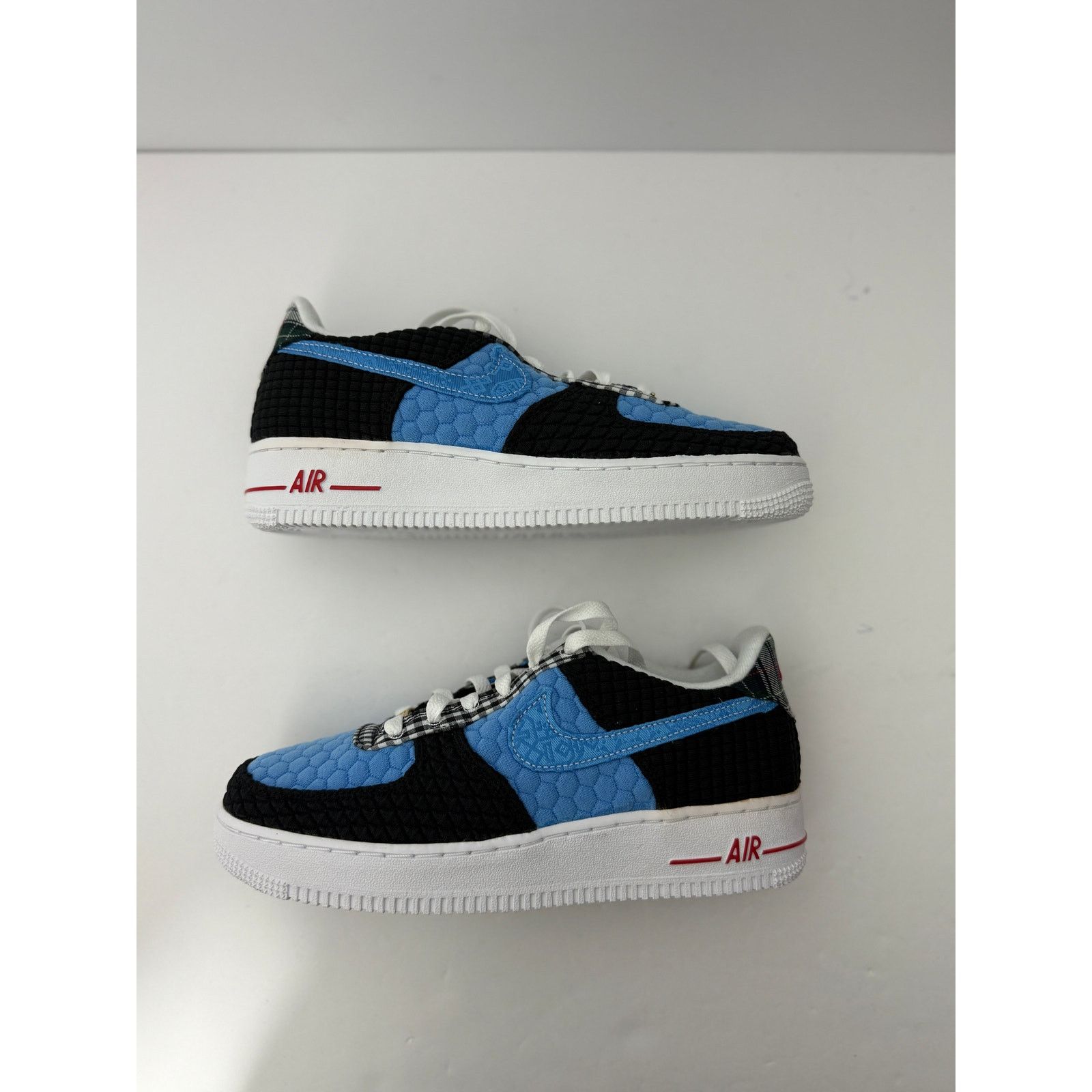 Nike Nike Air Force 1 LV8 Women's Blue Black Quilted Patchwork Size US 6.5 / IT 36.5 - 2 Thumbnail