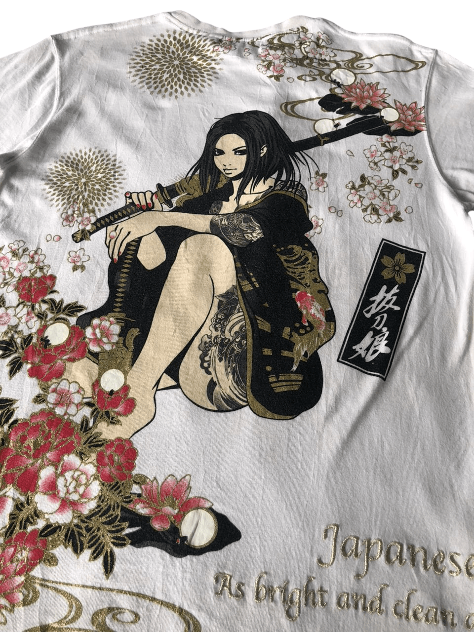 Japanese Brand Vintage Sukajan Divine Retribution Samurai Girl Size US M / EU 48-50 / 2 - 11 Thumbnail