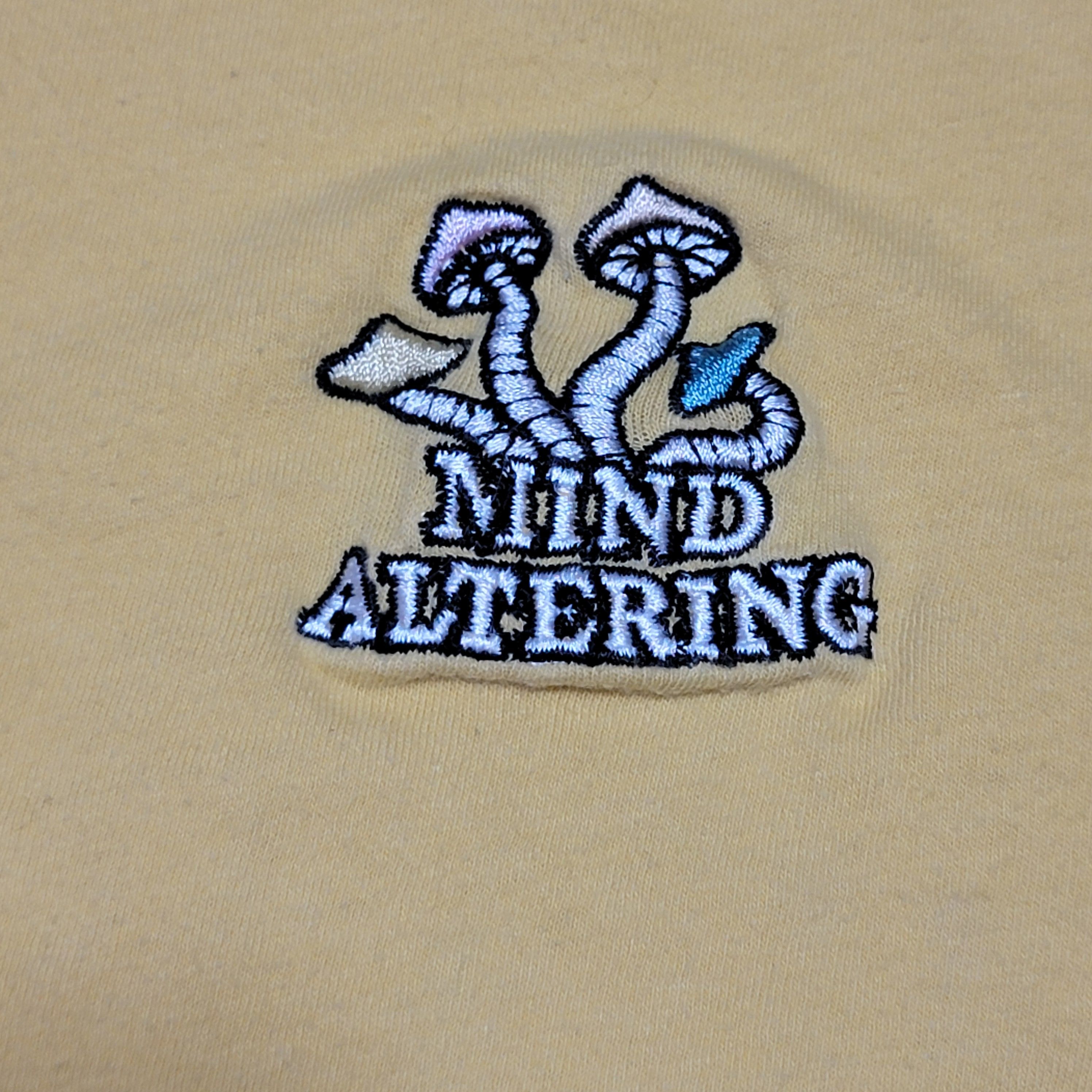 Pacsun Pacsun SS Yellow Tee Embroidered "Mind Altering" -Size Large Size L / US 10 / IT 46 - 2 Thumbnail