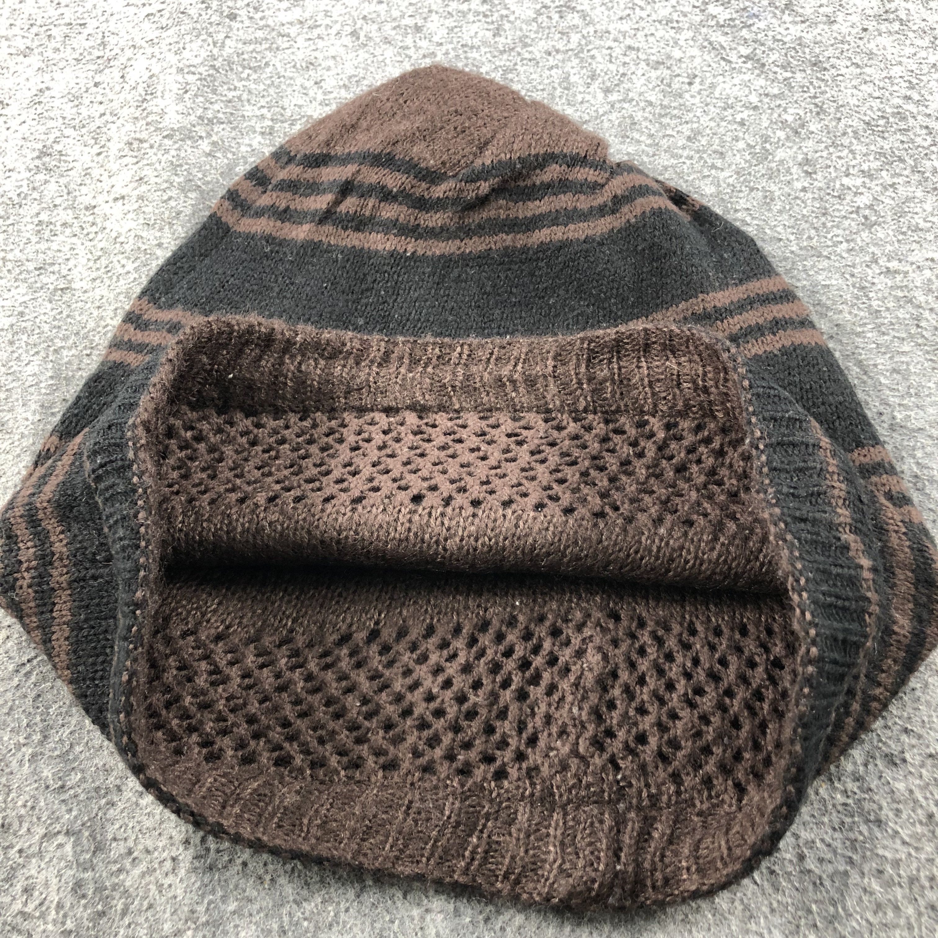 Vintage Unknown Reversible Stripes Beanie Snowcap Snow Hat B360 Size ONE SIZE - 6 Thumbnail